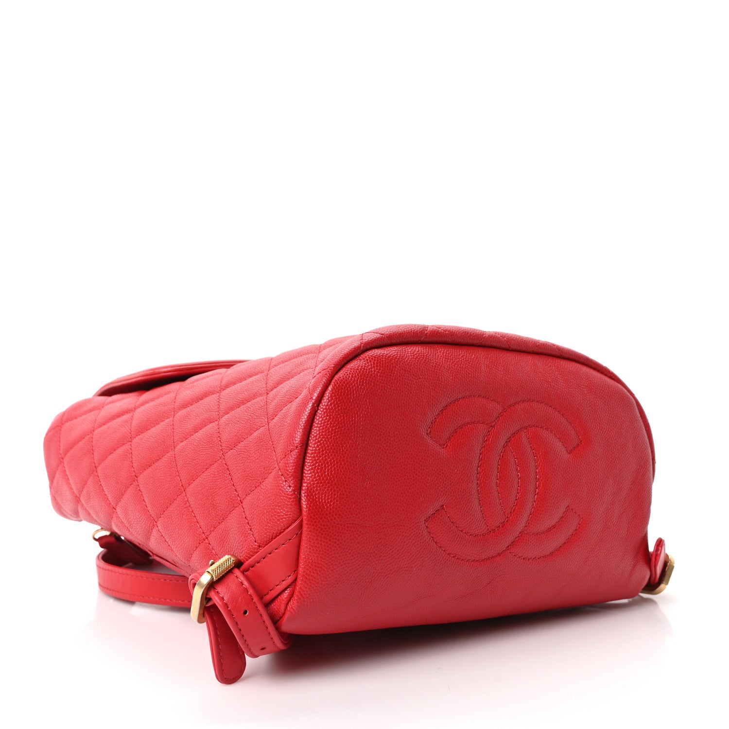 Caviar Quilted Filigree Backpack Red — view 4