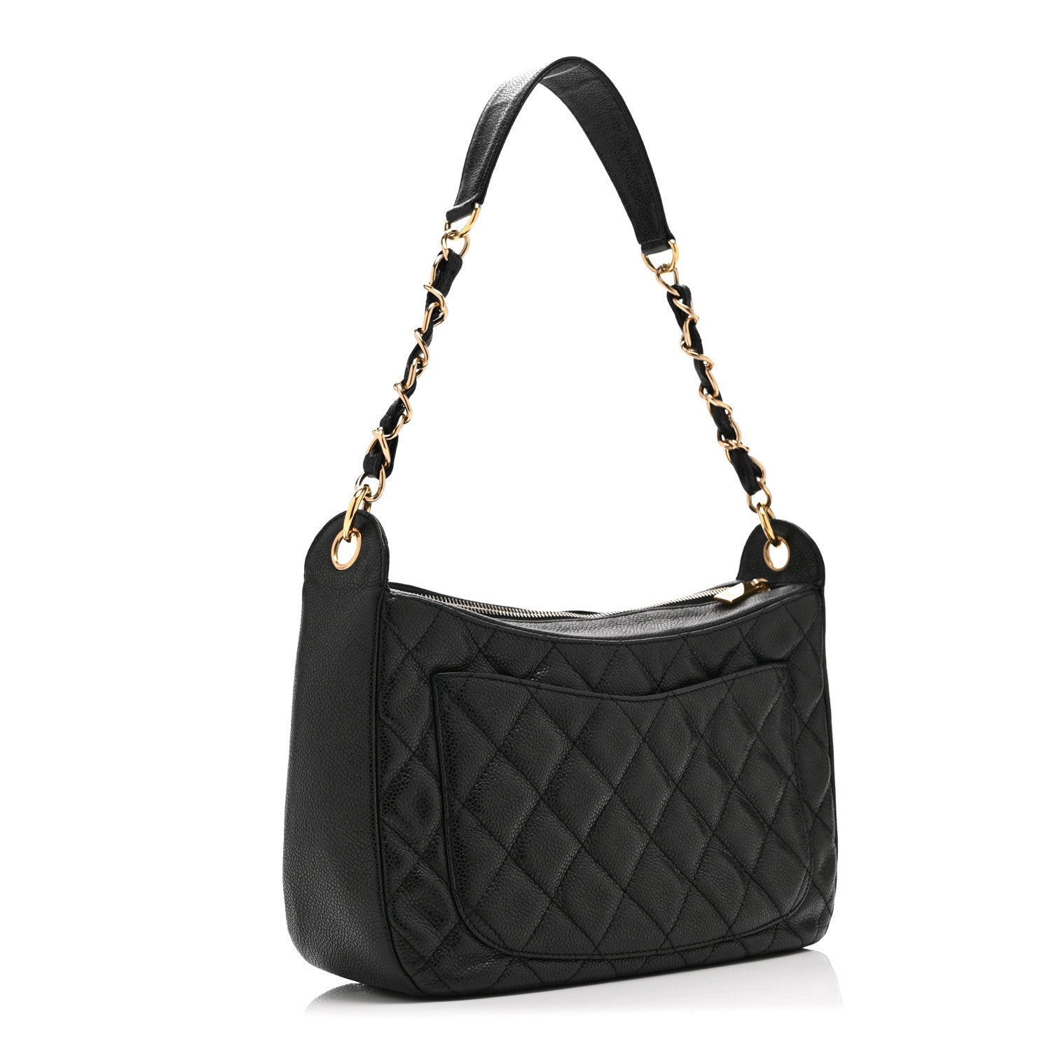 Caviar Quilted Timeless CC Shoulder Bag Black — view 3