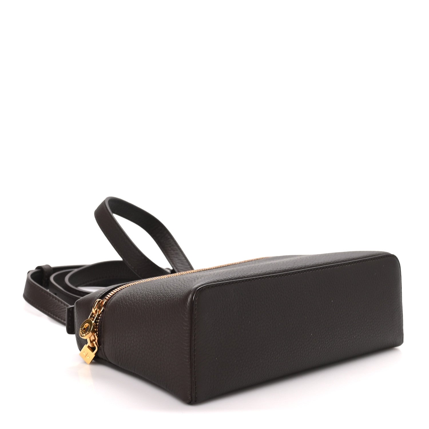 Grained Calfskin L19 Extra Pocket Pouch Chocolate Liquorice — view 4