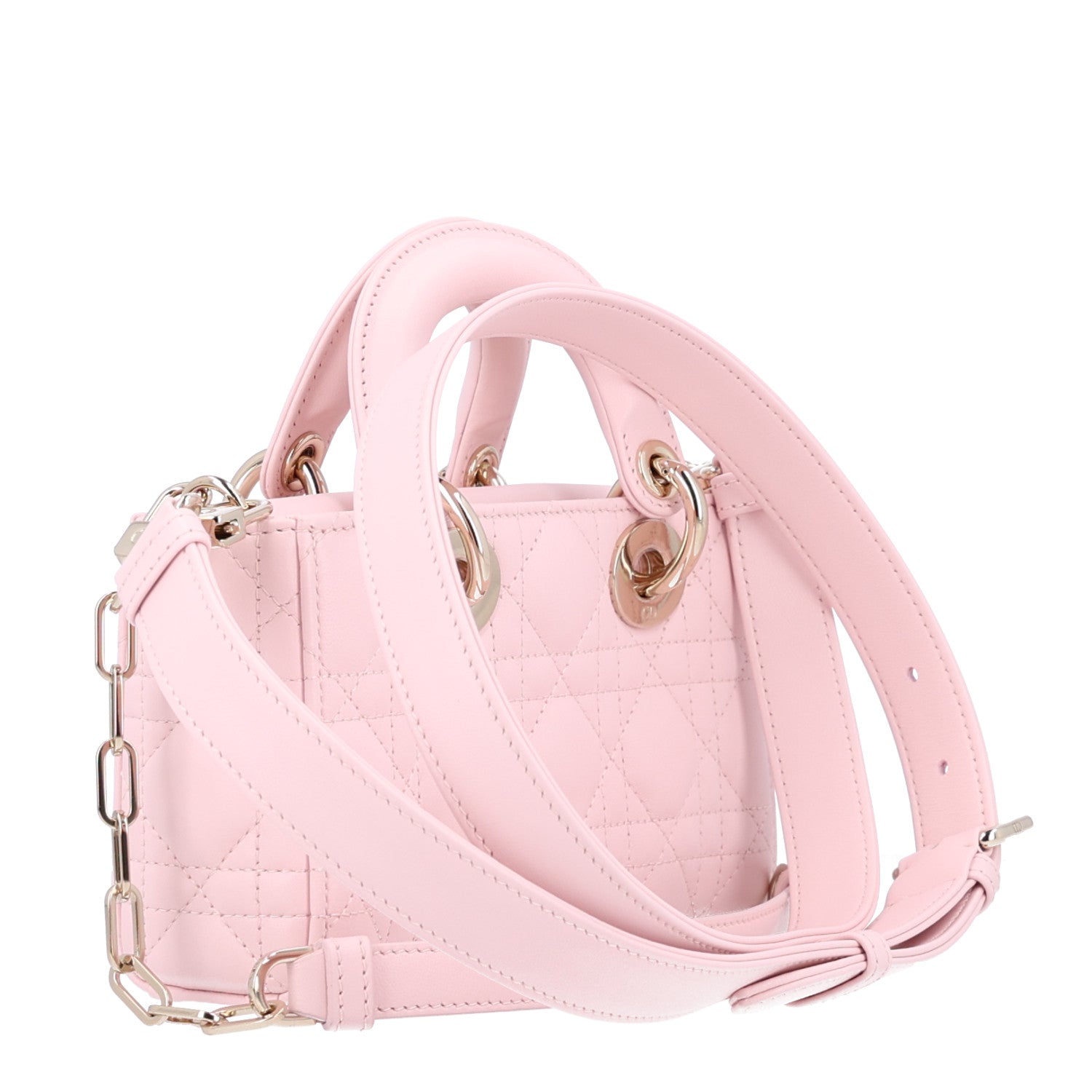 Lambskin Cannage Mini Lady D-Joy Soupir Pink — view 2