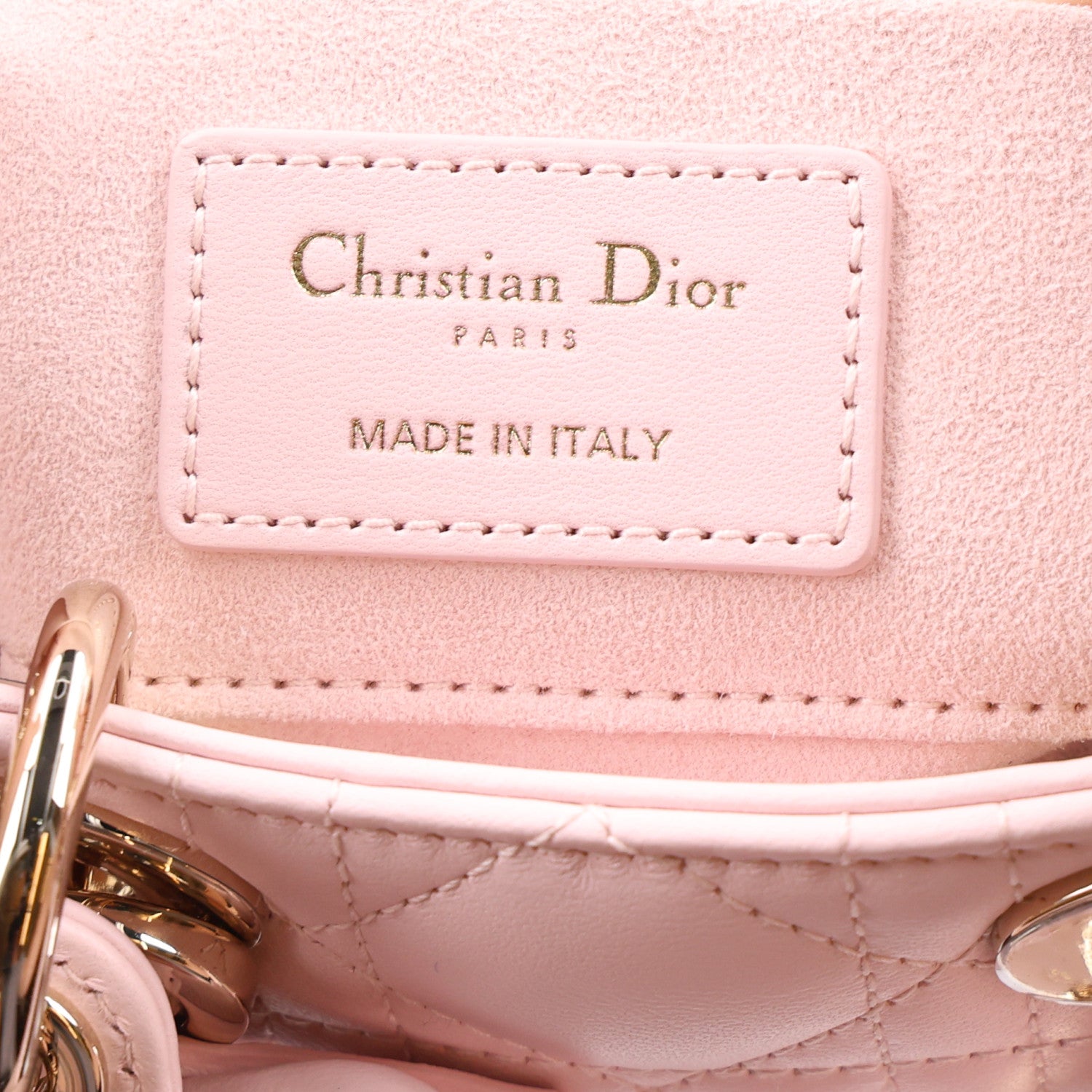 Lambskin Cannage Mini Lady D-Joy Soupir Pink — view 5