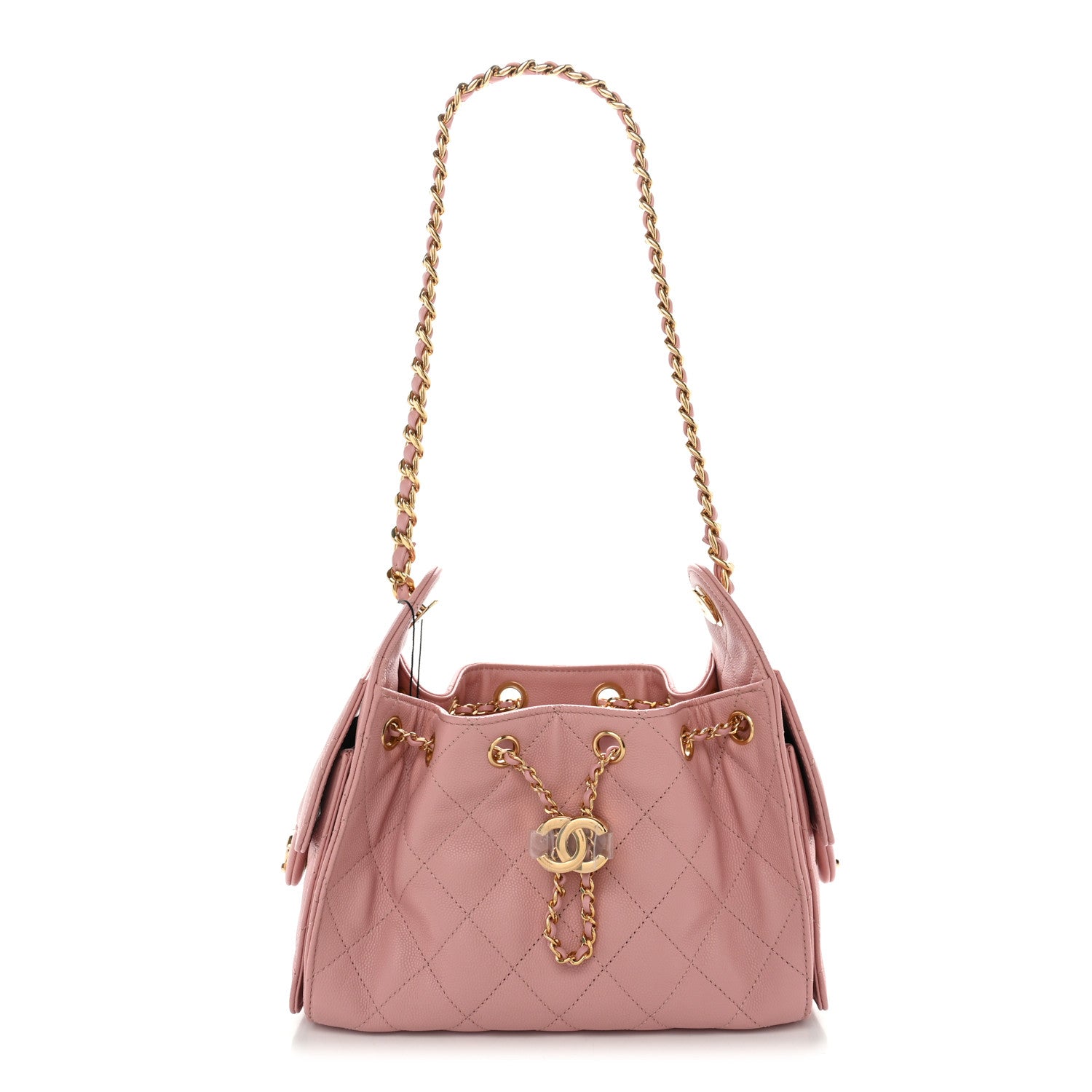 Caviar Quilted Mini Chanel 25 Handbag Light Pink