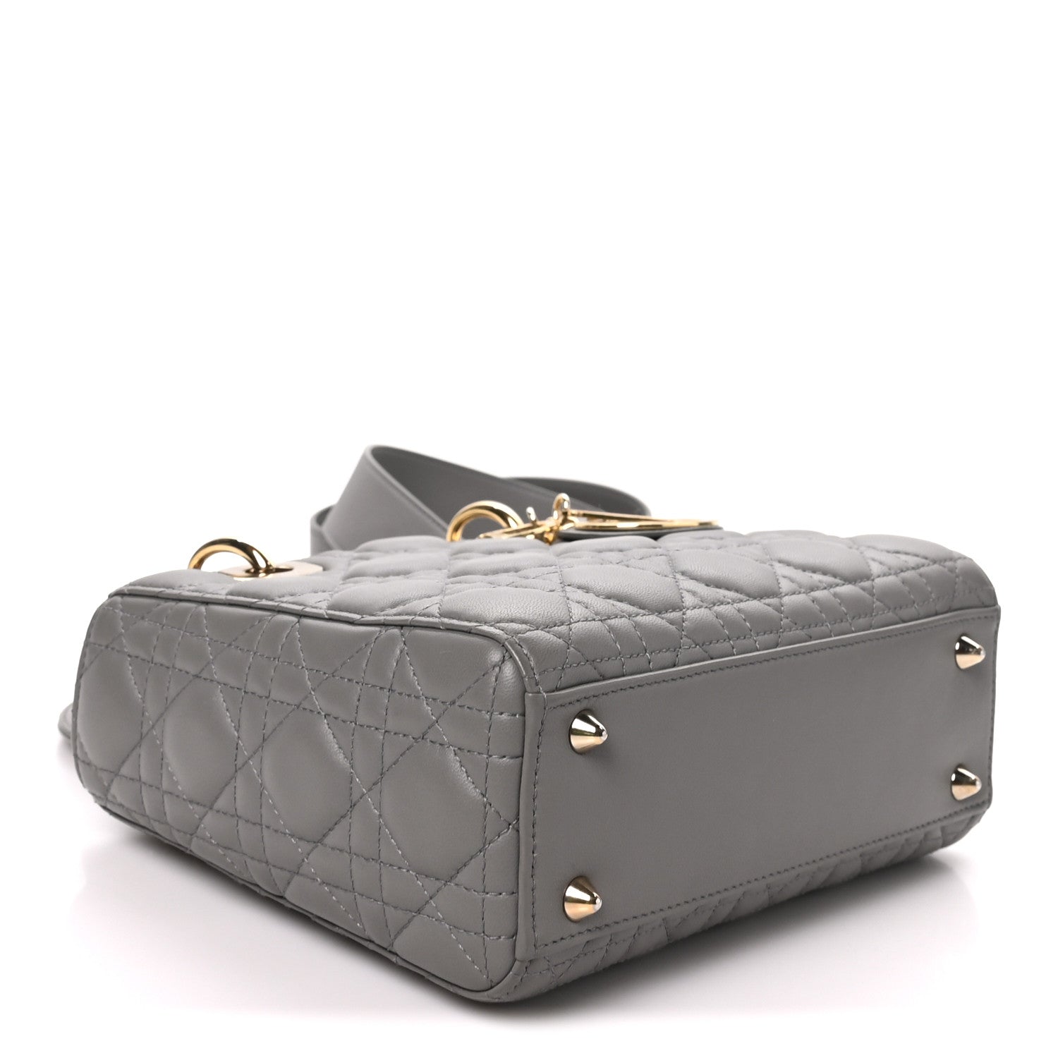 Lambskin Cannage Small My ABCDior Lady Dior Grey — view 4