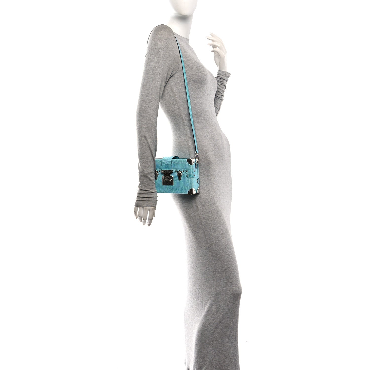 Iridescent Karung Petite Malle Blue Petrol — view 2