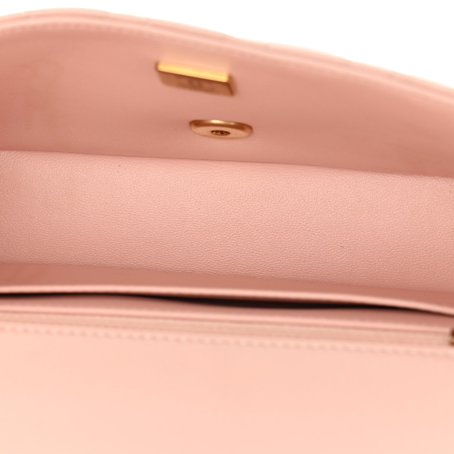 Lambskin Quilted Mini Strass On Top Flap Light Pink — view 5