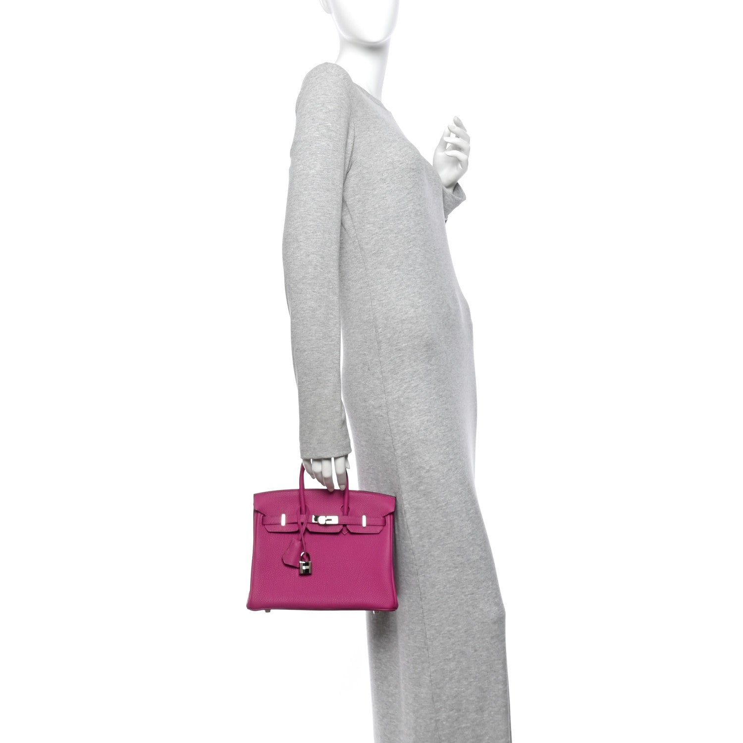 Togo Birkin 25 Rose Pourpre — view 2