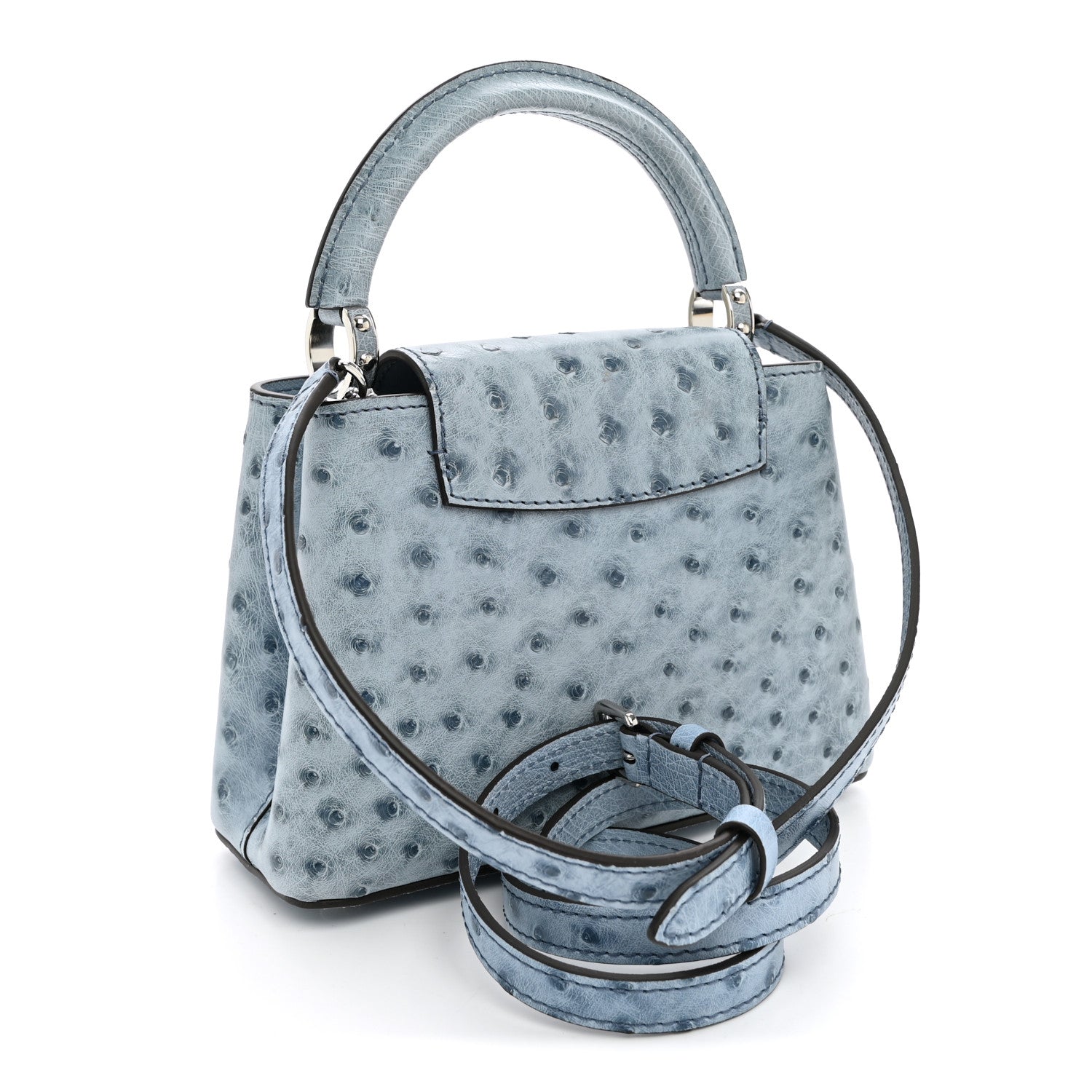 Ostrich Capucines Mini Blue Denim — view 2