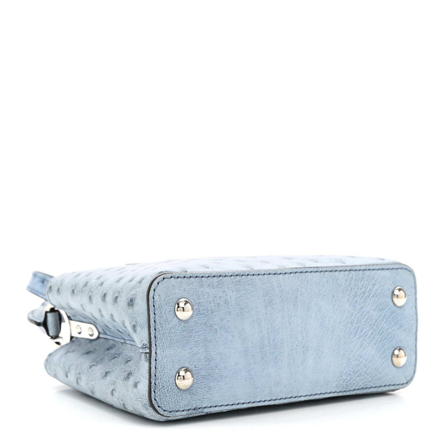Ostrich Capucines Mini Blue Denim — view 4