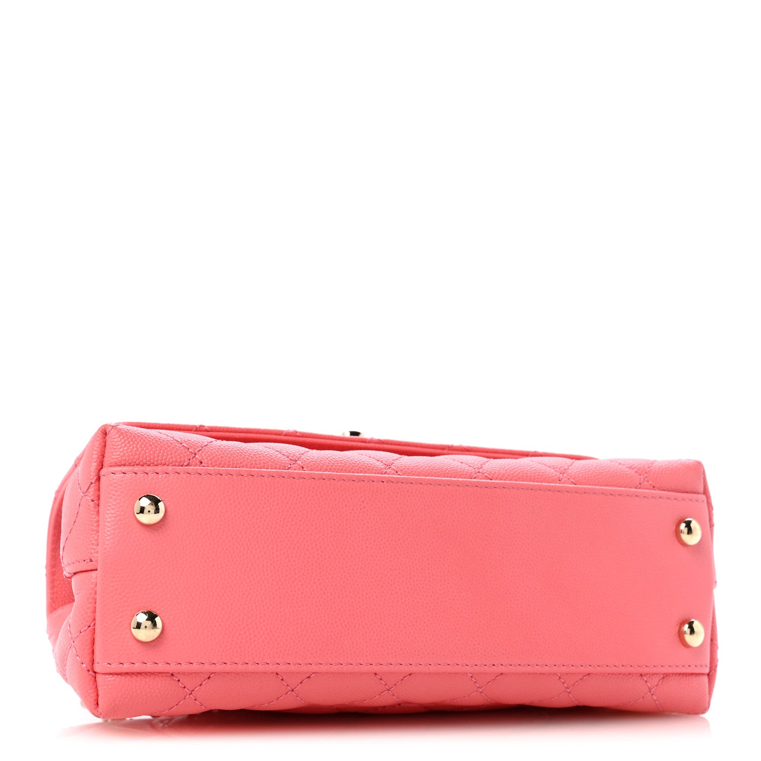 Caviar Quilted Mini Coco Handle Flap Pink — view 4