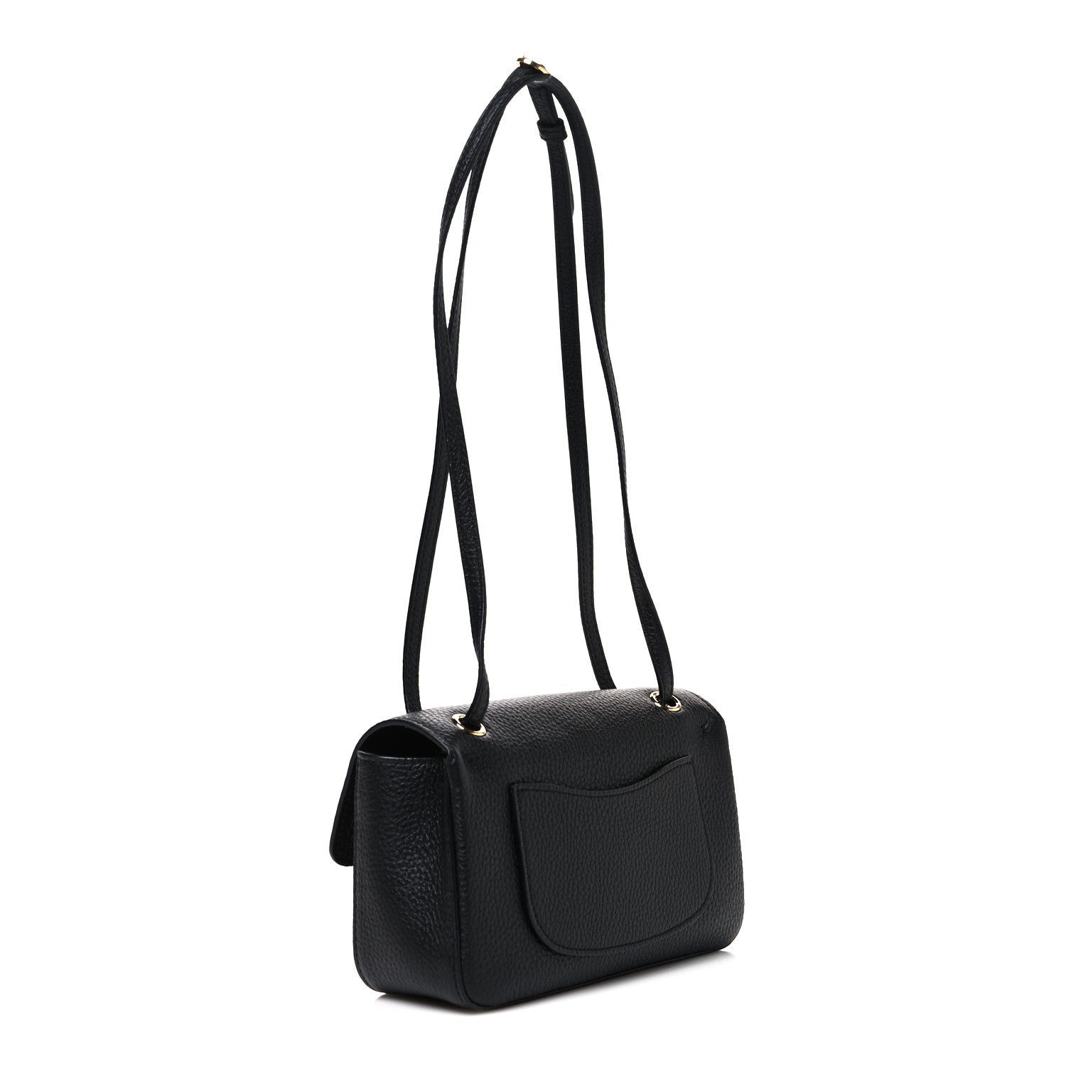 Grained Calfskin Mini Souplissimo Maxi Flap Black — view 3