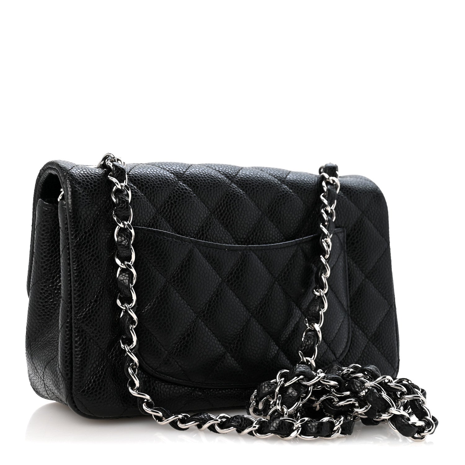 Caviar Quilted Mini Rectangular Flap Black — view 3