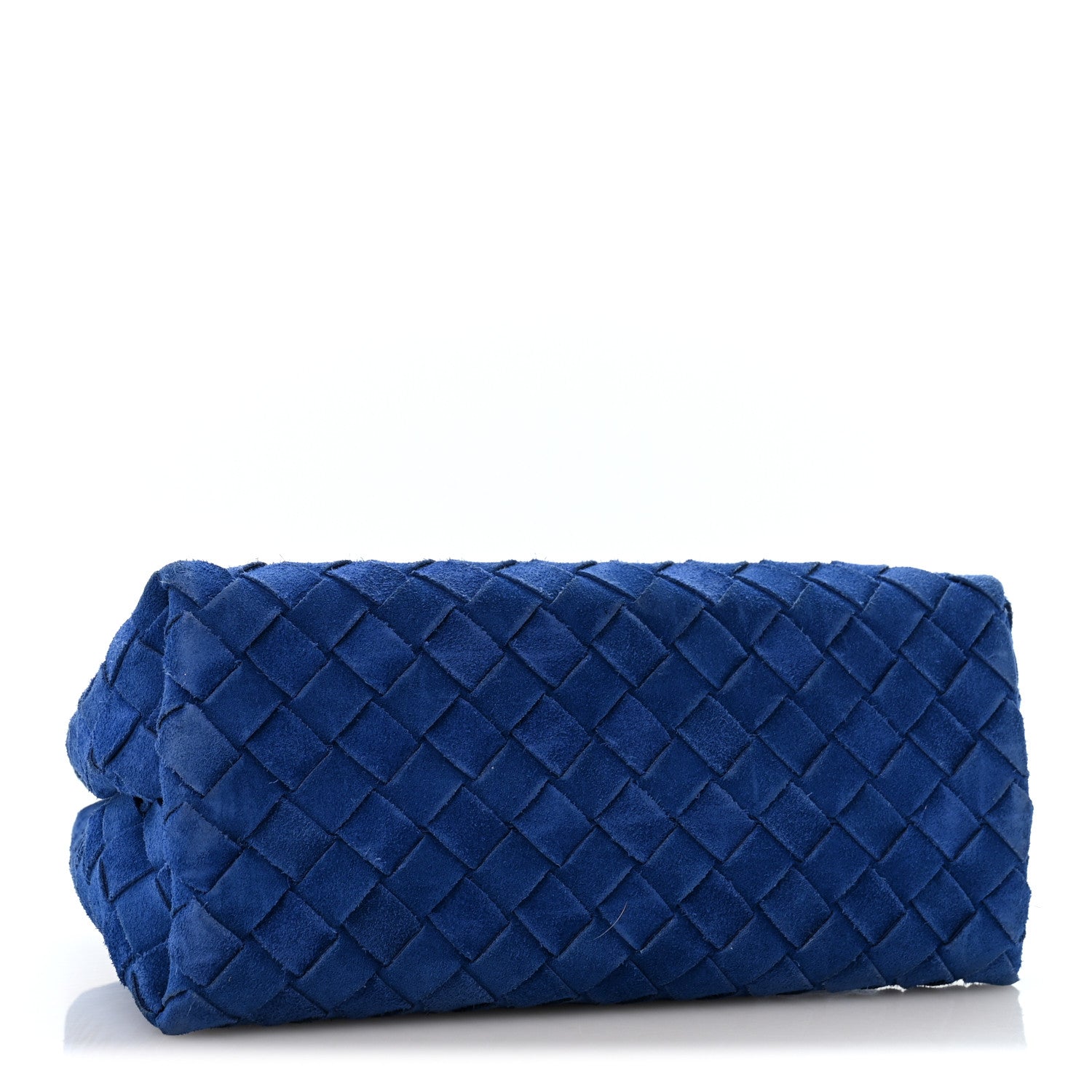 Suede Intrecciato Small Andiamo Shoulder Bag Royal Blue — view 4