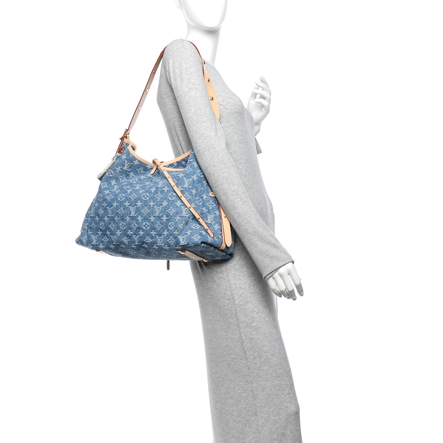 Monogram Denim CarryAll MM Blue — view 2