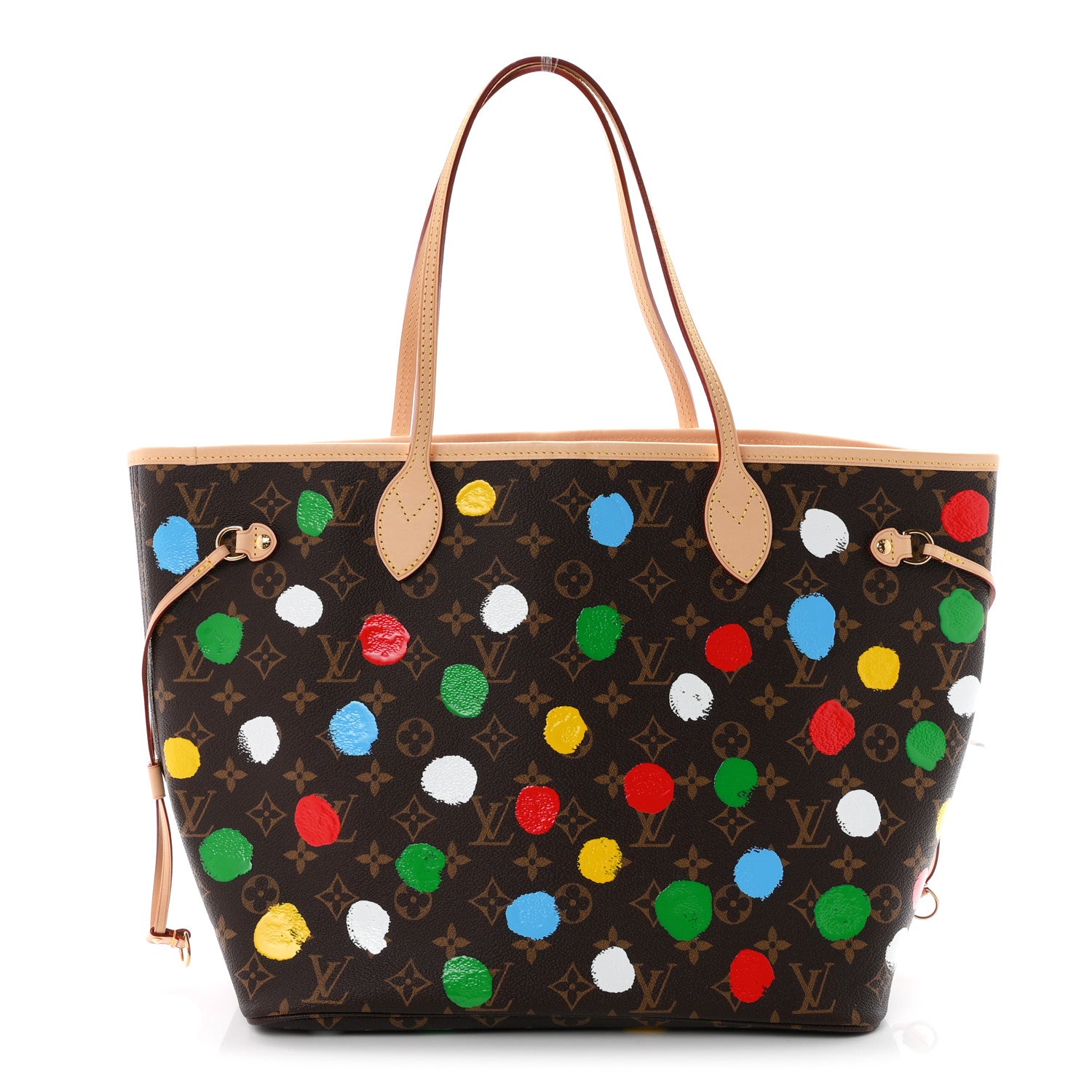 LV X YK Monogram Dots Neverfull MM