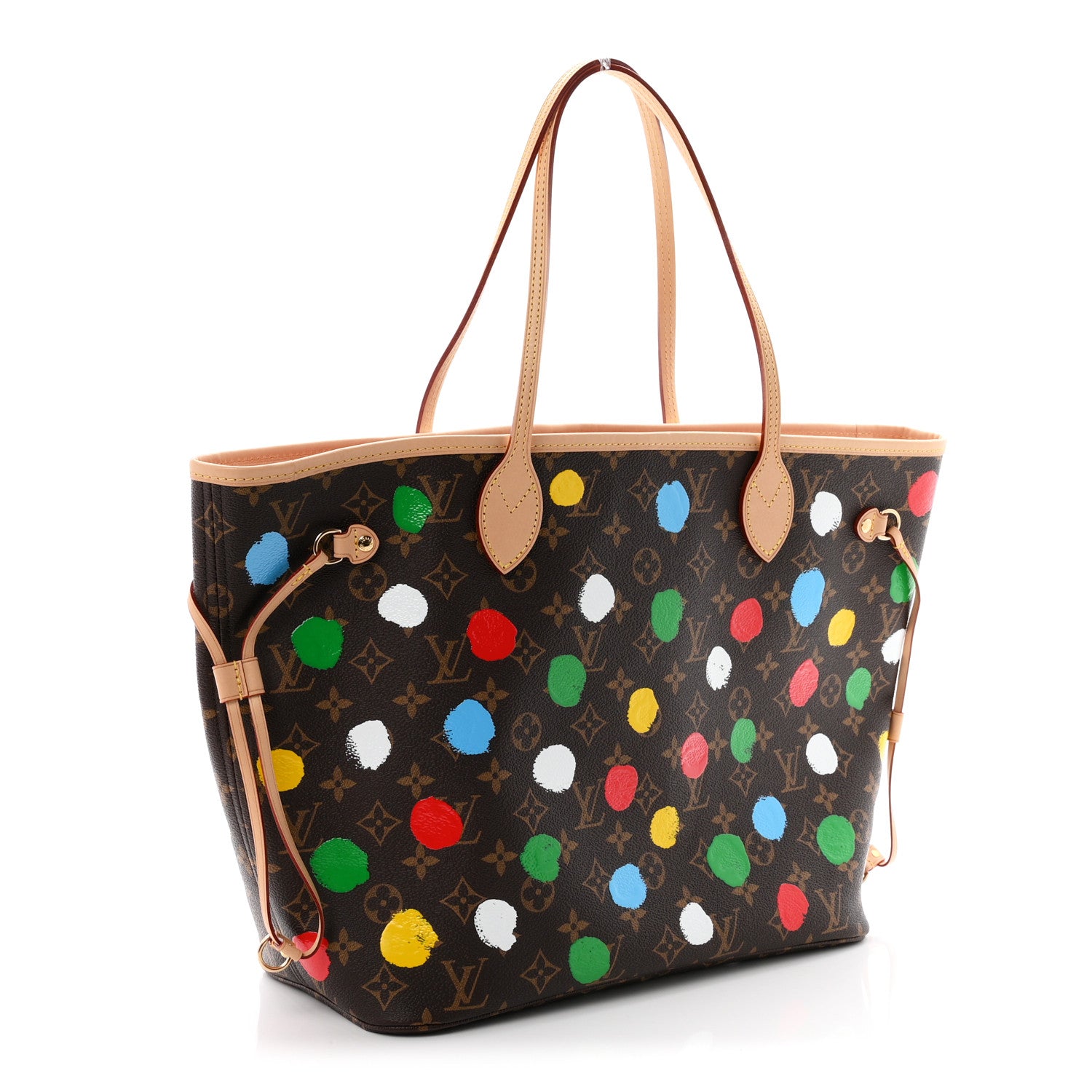 LV X YK Monogram Dots Neverfull MM — view 4