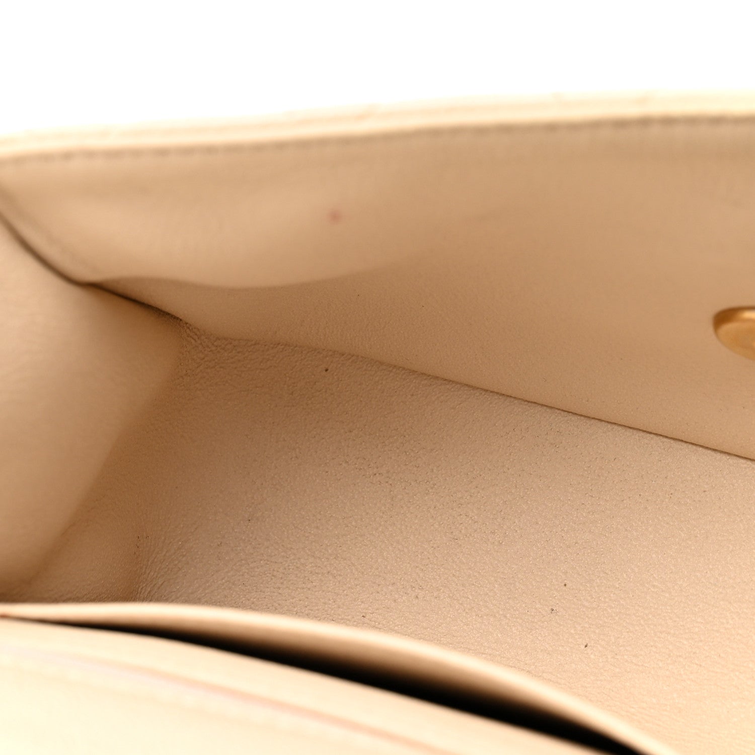 Caviar Quilted Mini Top Handle Rectangular Flap Beige — view 5