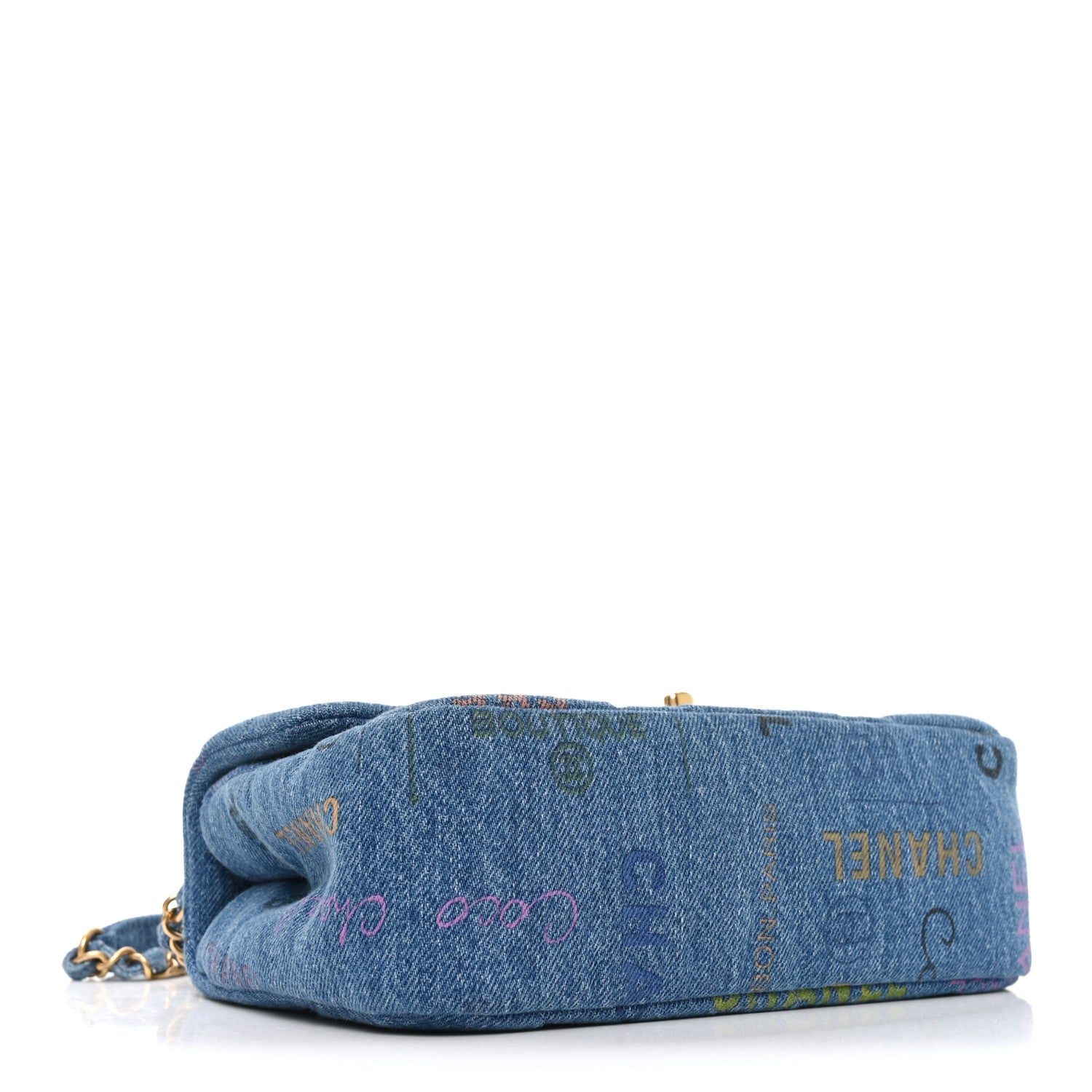 Denim Quilted Mini Denim Mood Rectangular Flap Blue Multicolor — view 4