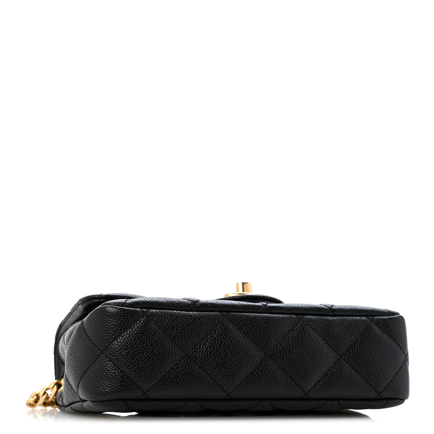 Caviar Quilted Mini Sweetheart Rectangular Flap Black — view 4