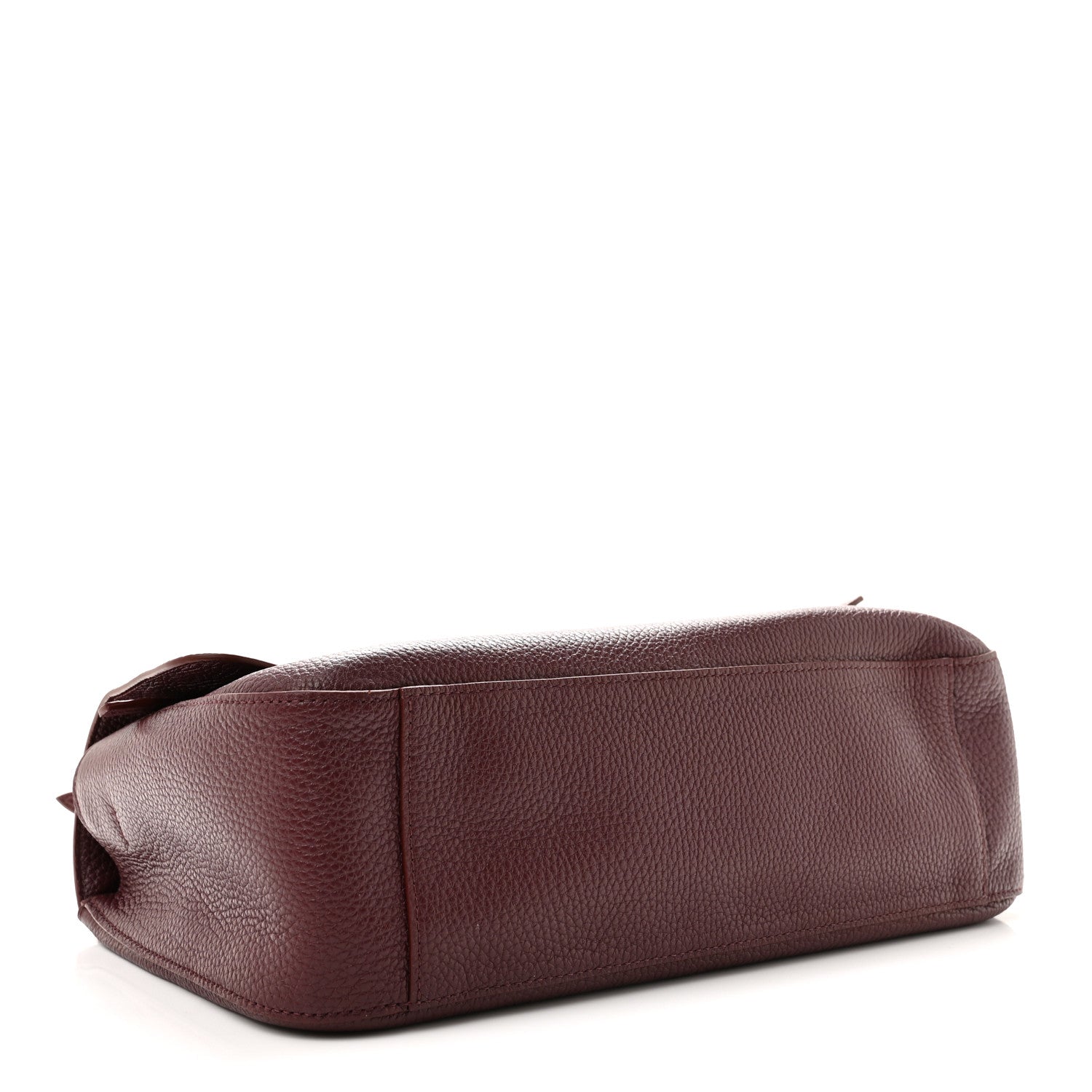 Grained Calfskin Small Souplissimo Maxi Flap Burgundy — view 4