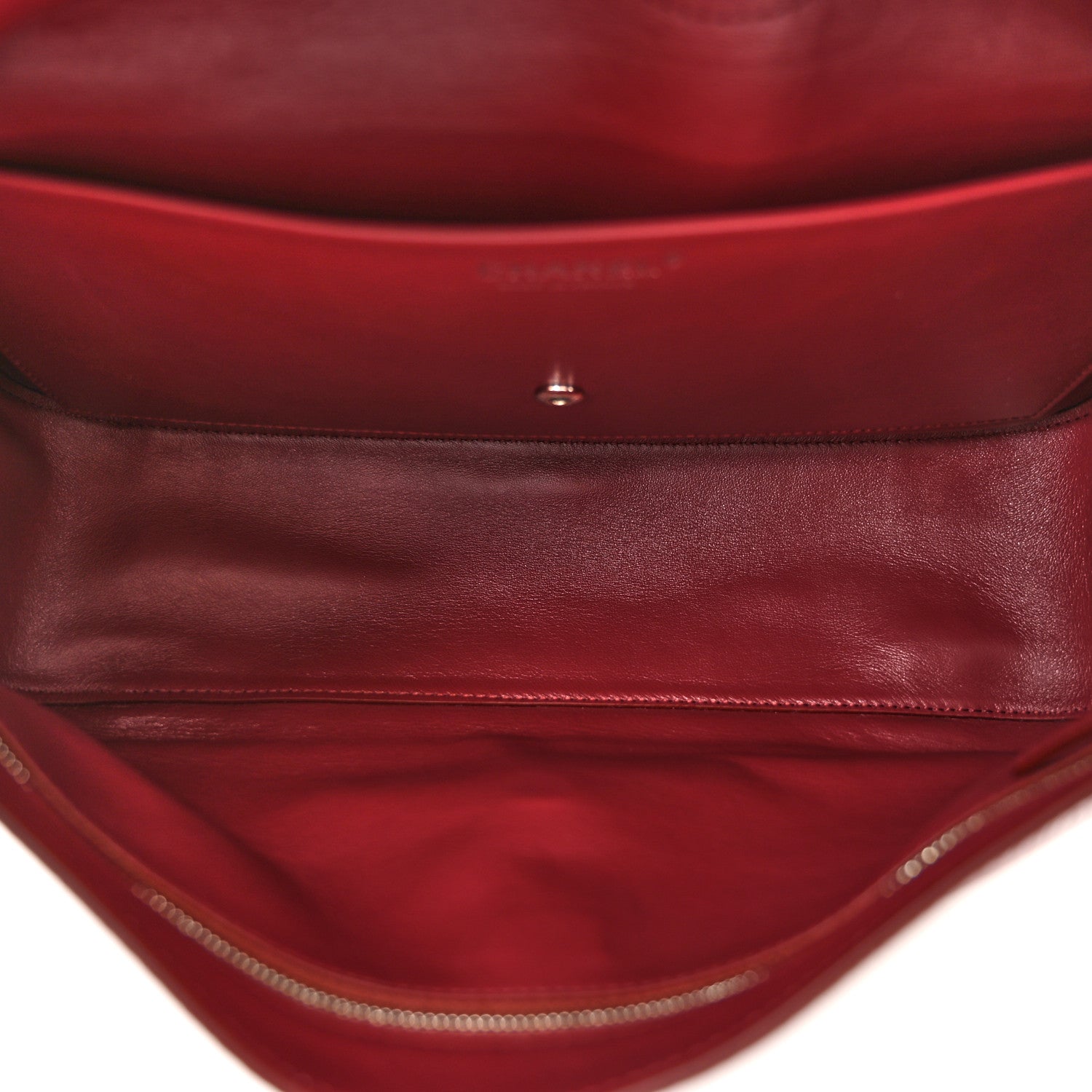Grained Calfskin Small Souplissimo Maxi Flap Burgundy — view 5
