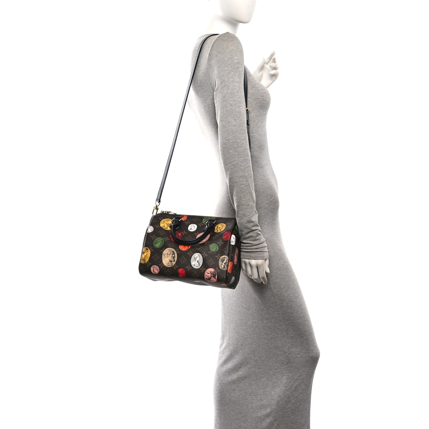 x FORNASETTI Monogram Cameo Speedy Bandouliere 25 — view 2