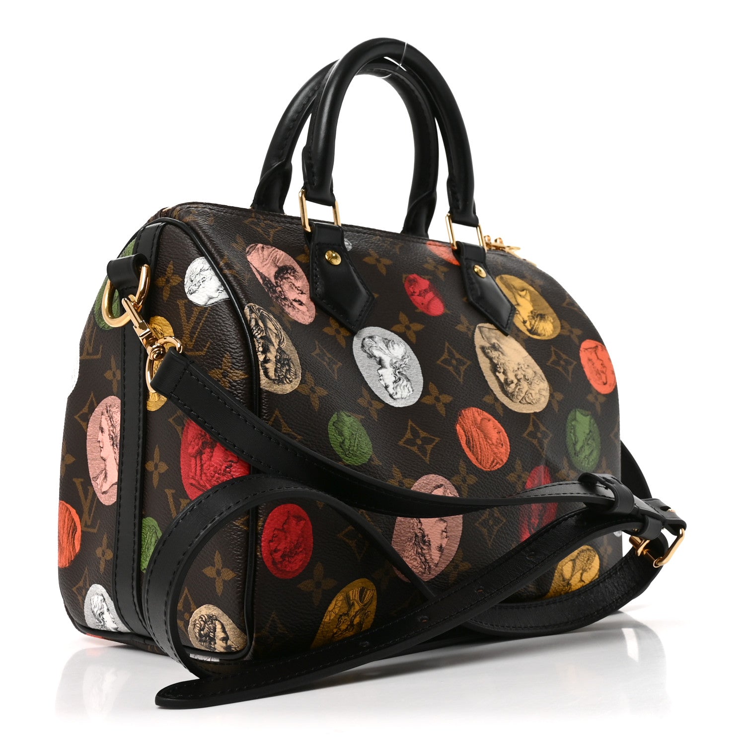 x FORNASETTI Monogram Cameo Speedy Bandouliere 25 — view 3