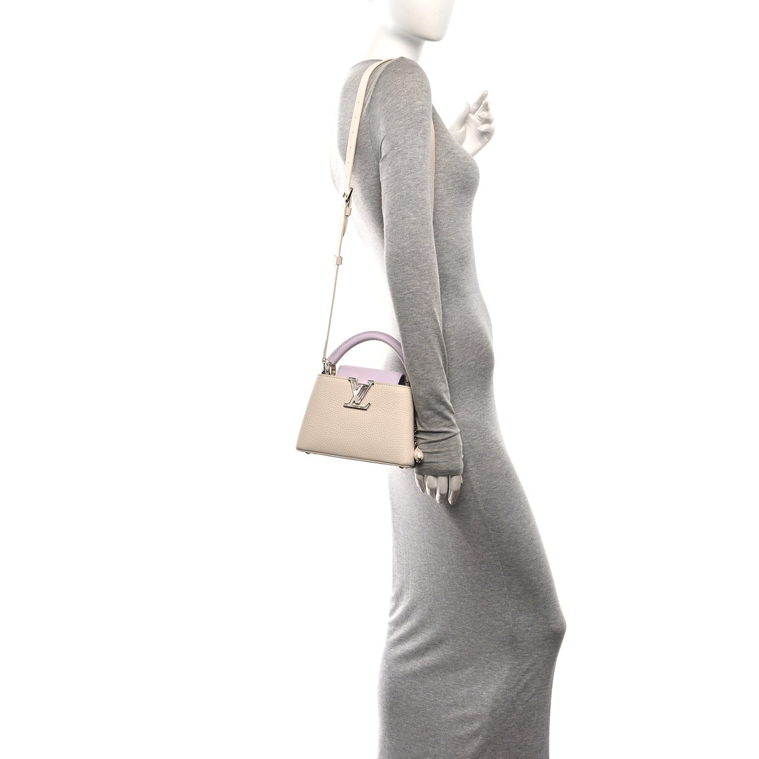 Taurillon Mother of Pearl Flower Chain Capucines Mini Quartz Misty — view 2