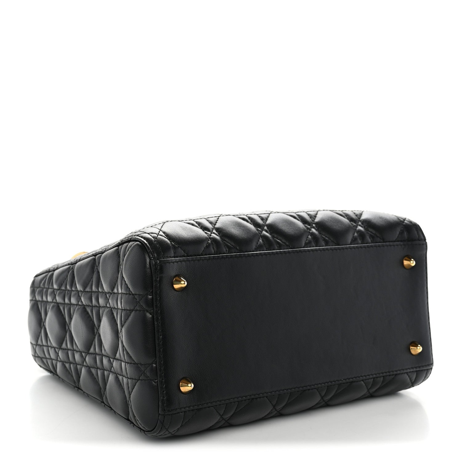 Lambskin Cannage Medium Lady Dior Black — view 4