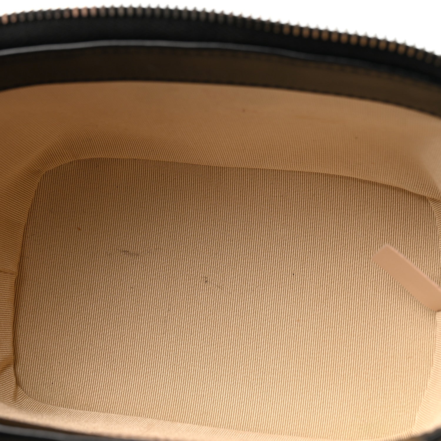 Calfskin Raffia Small Vanity Case Bag Black Beige — view 5