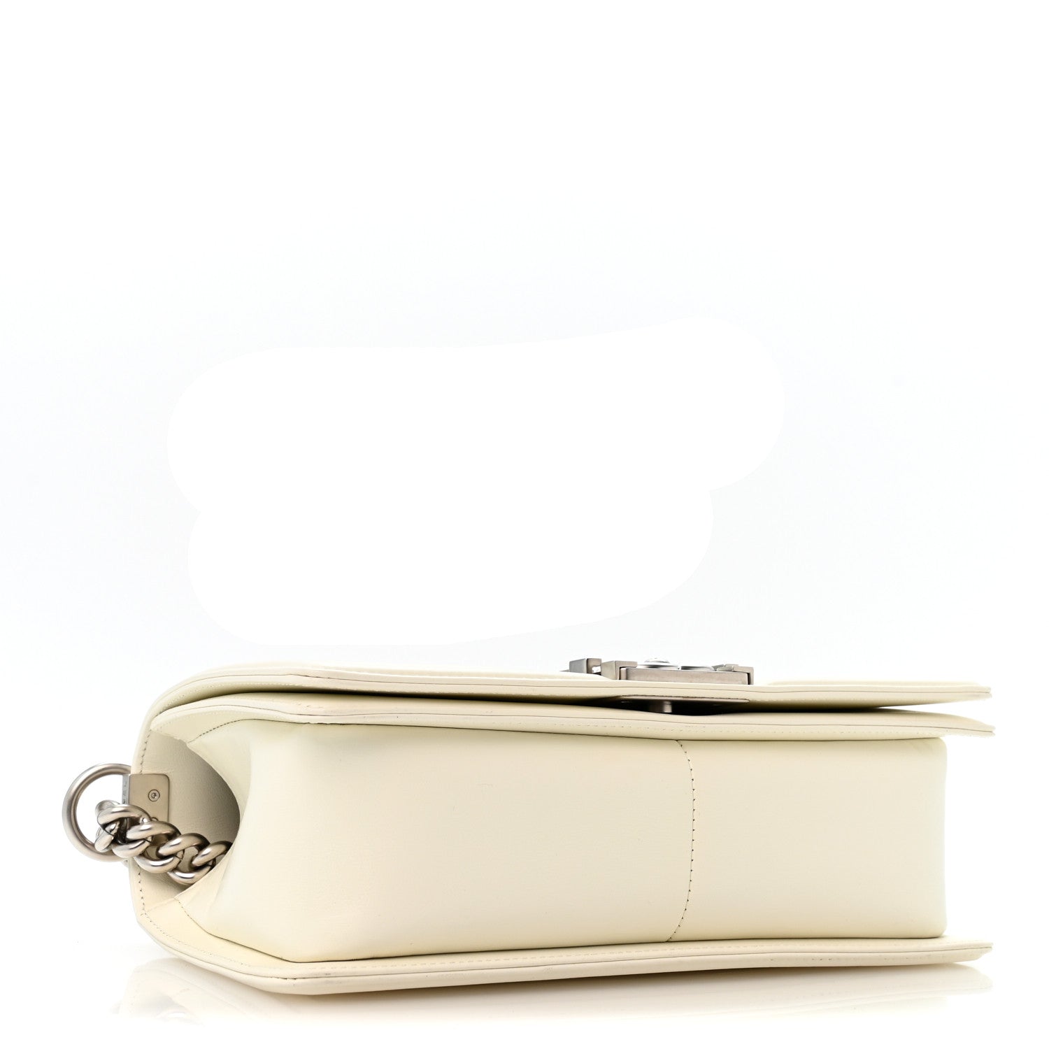 Lambskin Quilted Medium Boy Flap White — view 4