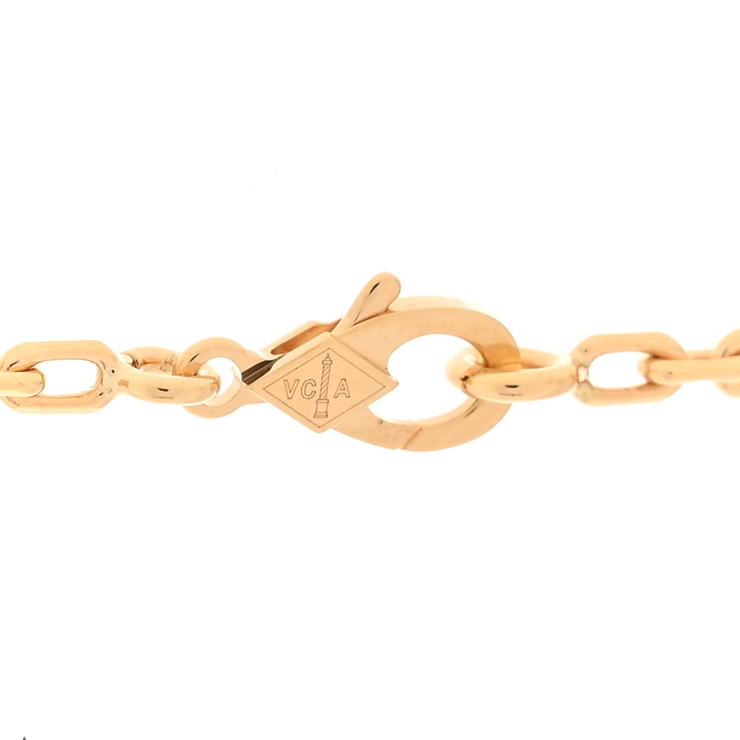 18K Yellow Gold Black Onyx 10 Motifs Vintage Alhambra Necklace — view 4