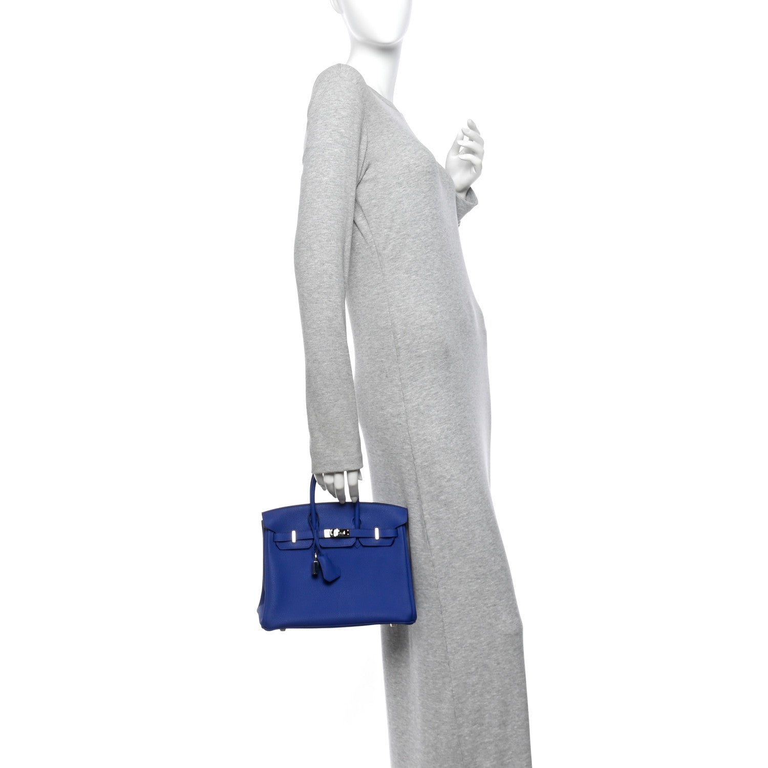 Togo Birkin 25 Bleu Electrique — view 2