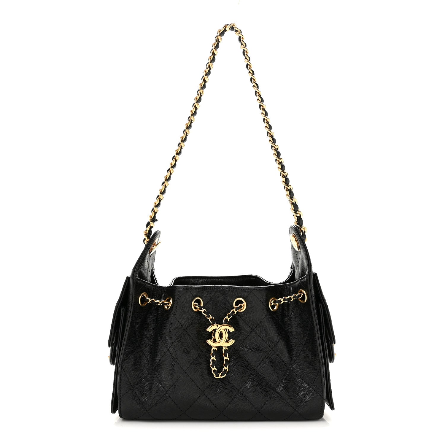 Caviar Quilted Mini Chanel 25 Handbag Black