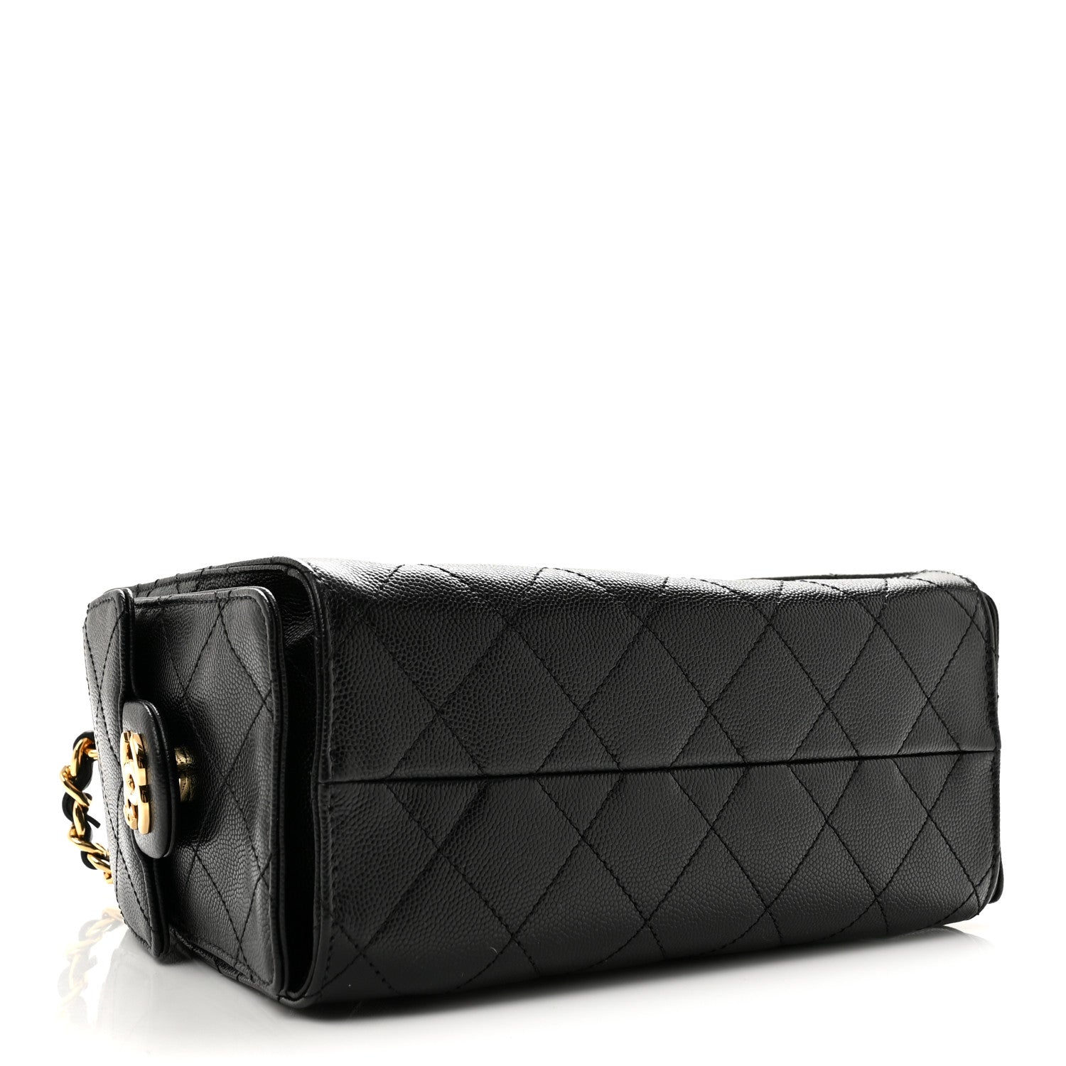 Caviar Quilted Mini Chanel 25 Handbag Black — view 4