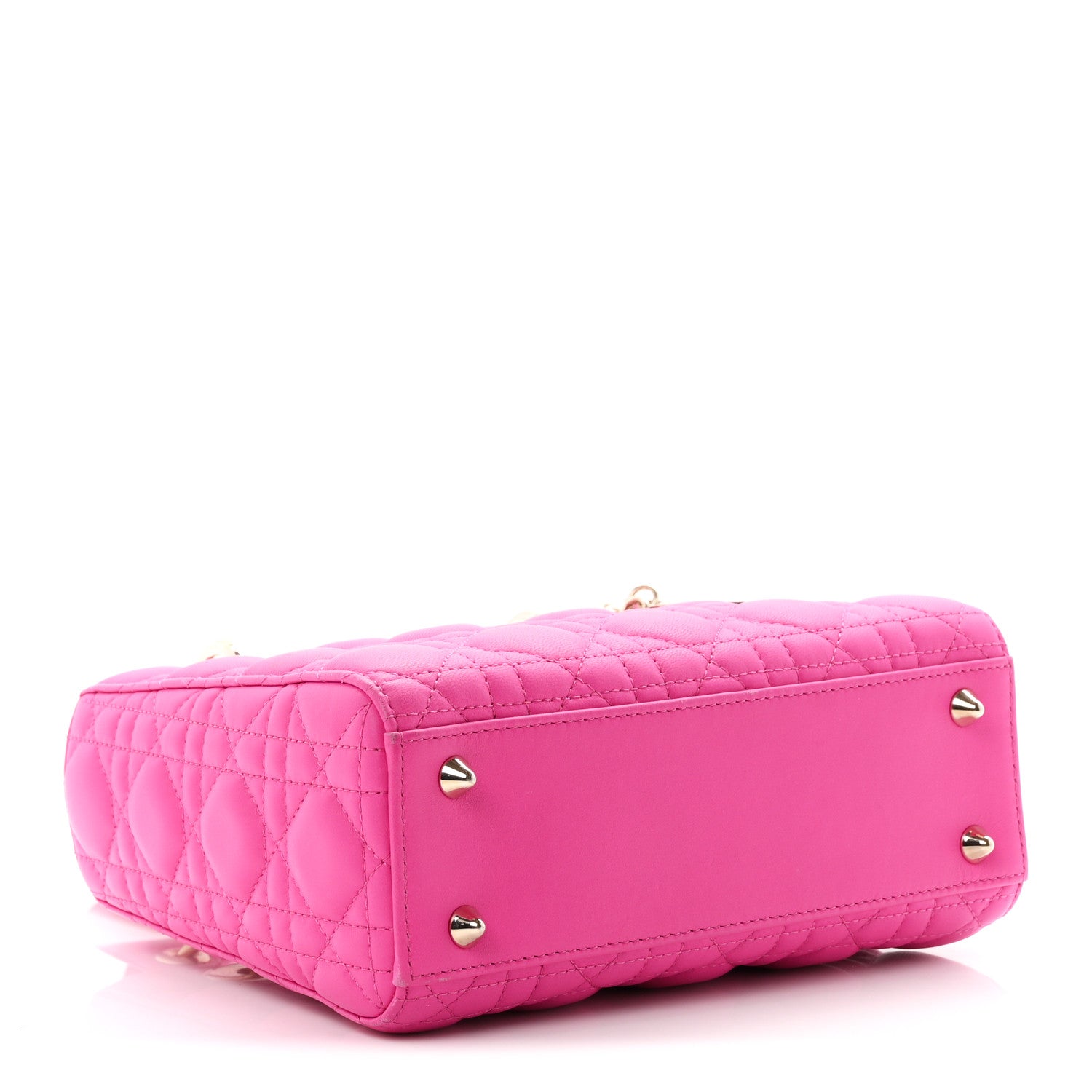 Lambskin Cannage Small My ABCDior Lady Dior Fuchsia — view 4