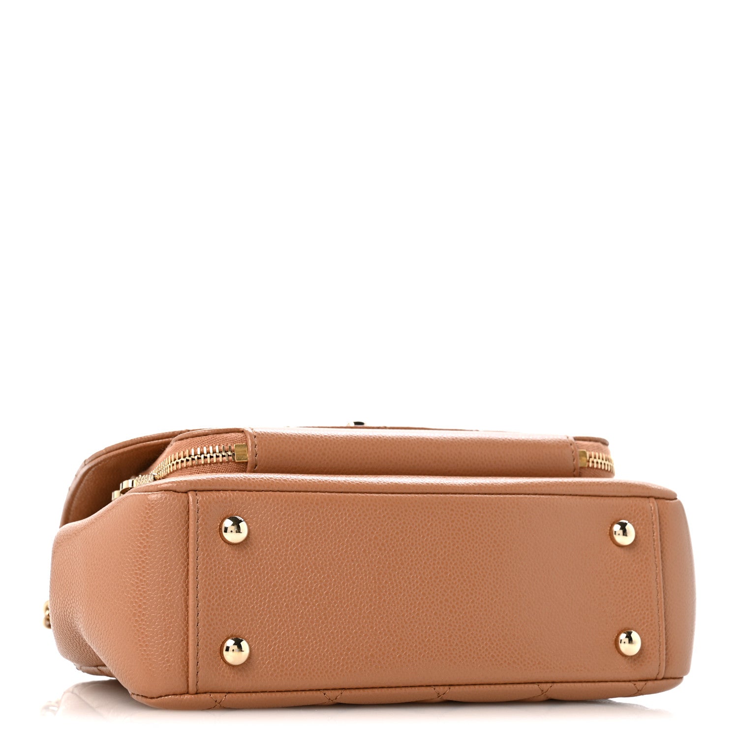 Caviar Quilted Medium Business Affinity Flap Brown — view 4