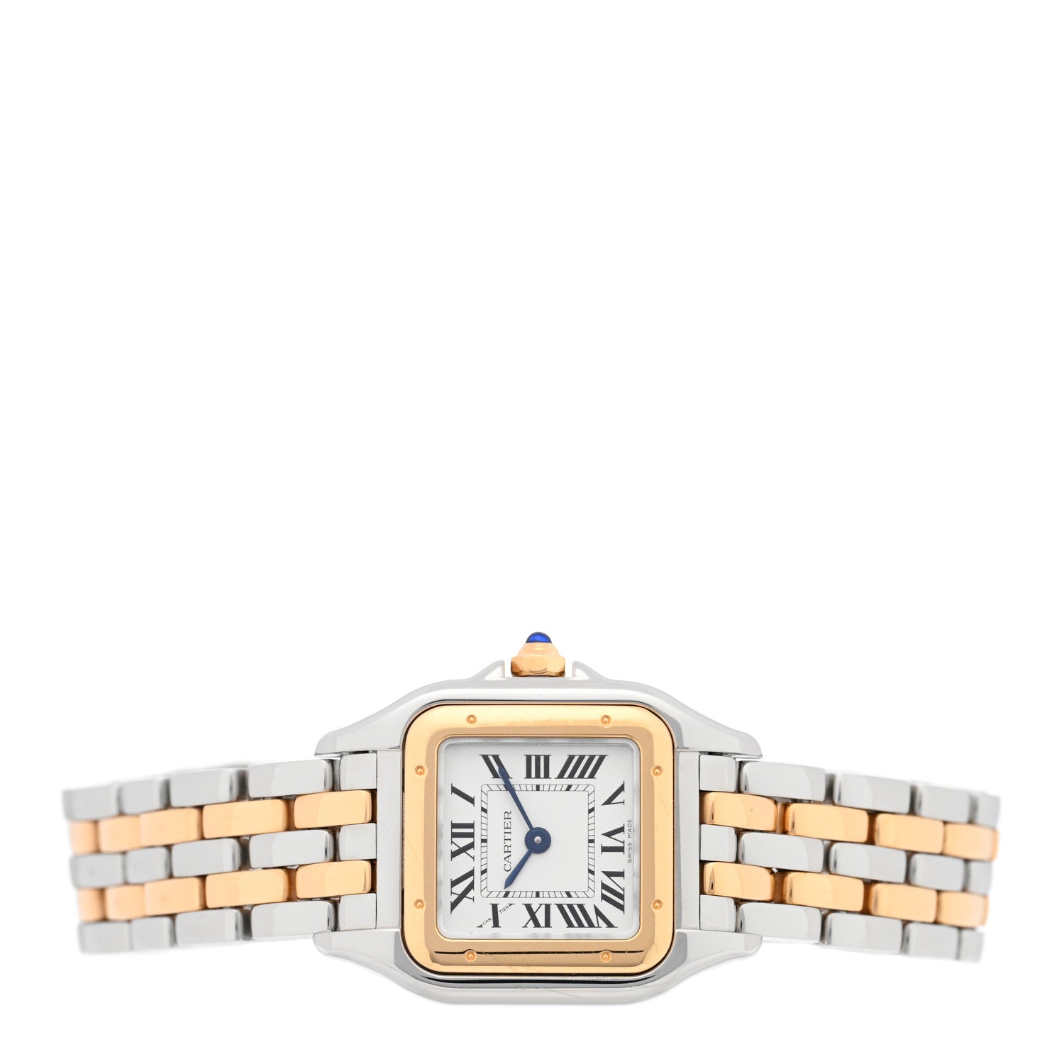 Stainless Steel 18K Yellow Gold 22mm Panthere Quartz Watch — view 2