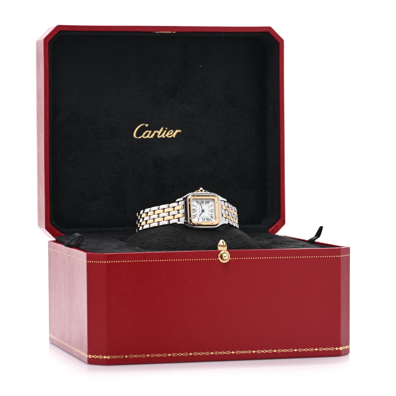 Stainless Steel 18K Yellow Gold 22mm Panthere Quartz Watch — view 5