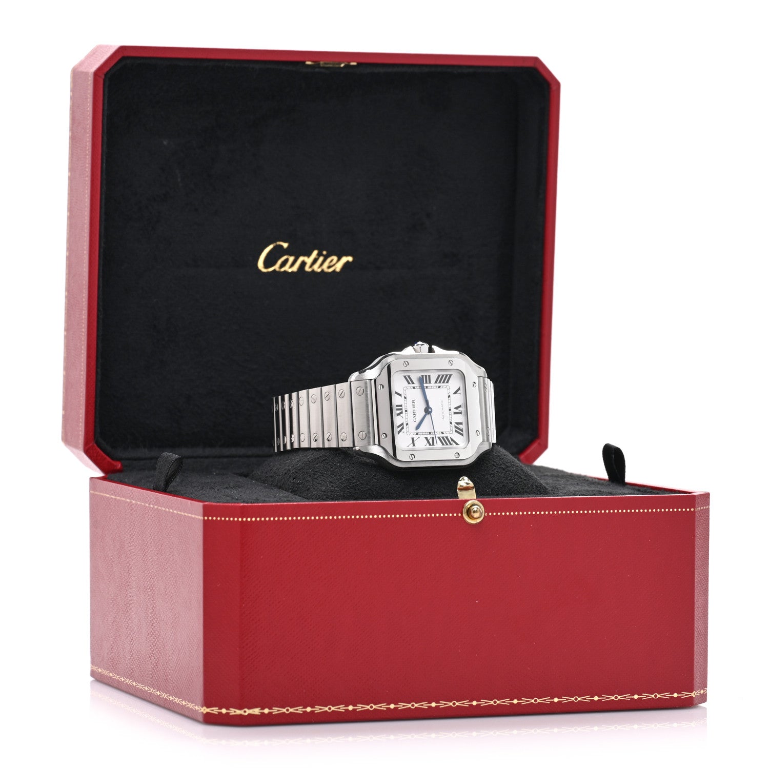 Stainless Steel 35mm Santos de Cartier Automatic Watch — view 5