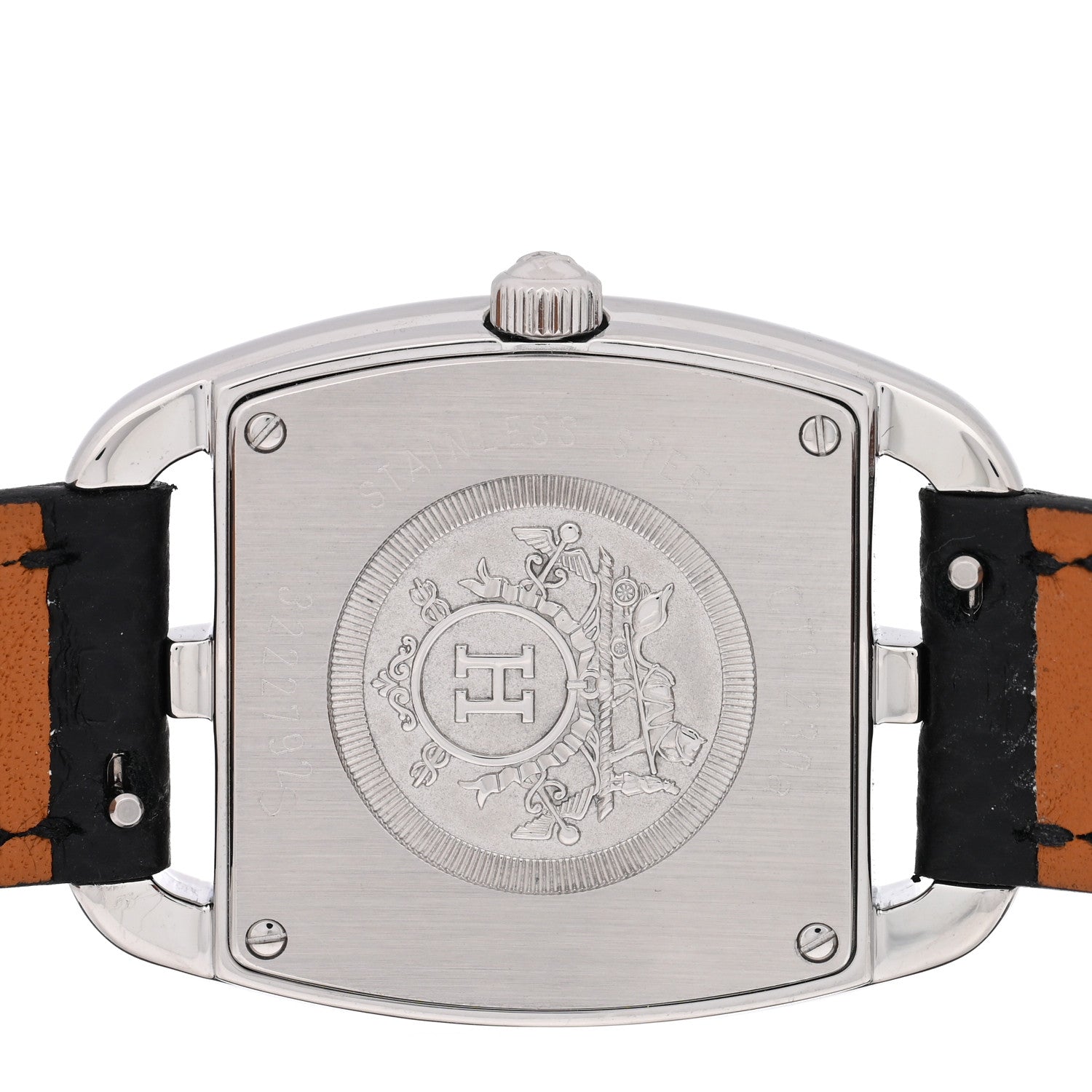 Stainless Steel Epsom Diamond Bezel Mother of Pearl 26mm Cape Cod Tonneau Quartz Watch Noir — view 4
