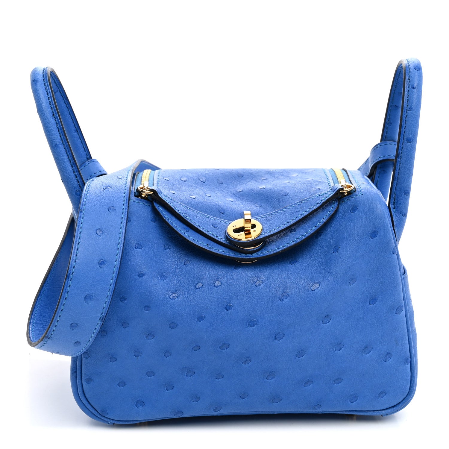 Ostrich Verso Mini Lindy 20 Bleuet Gris Perle