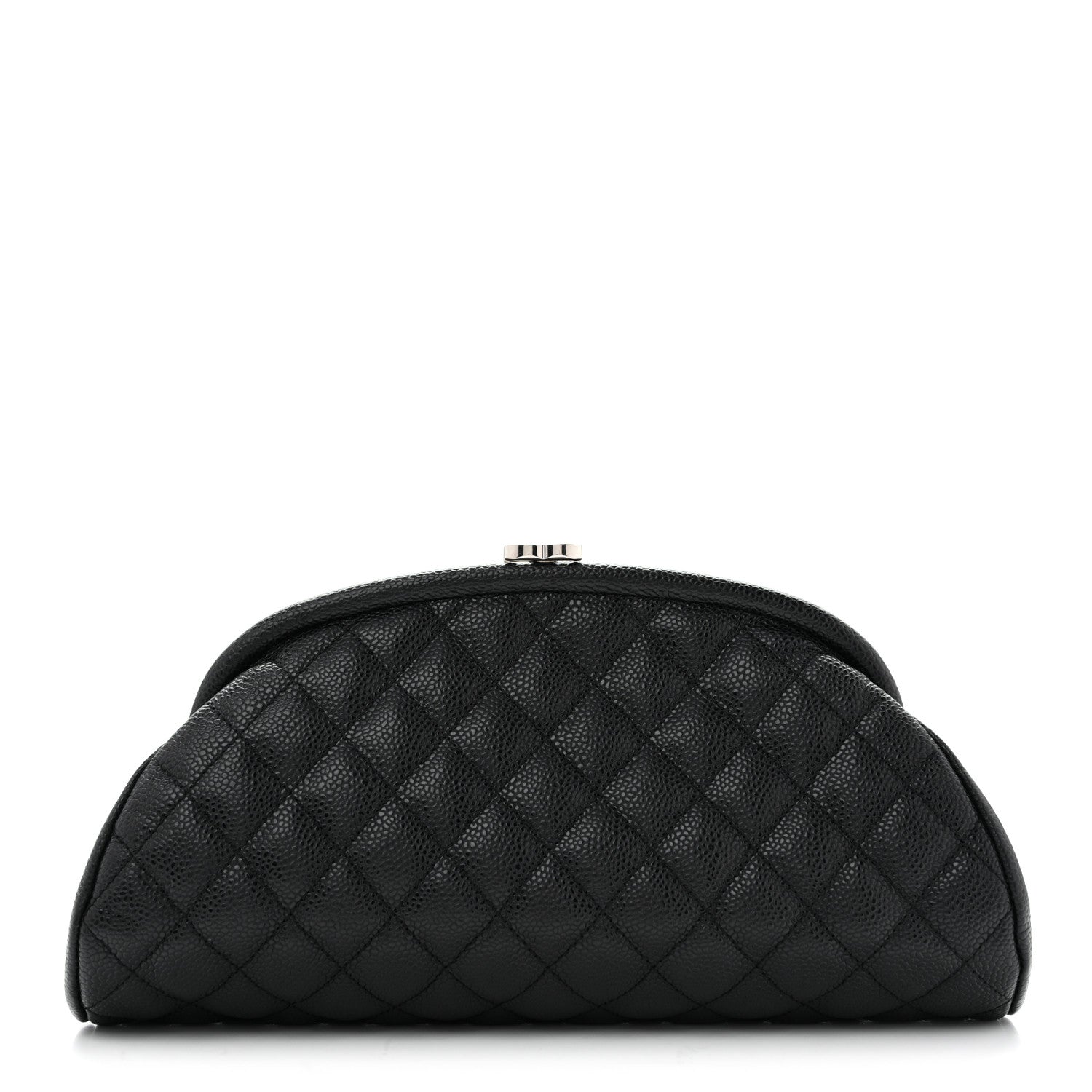 Caviar Quilted Timeless Clutch Black