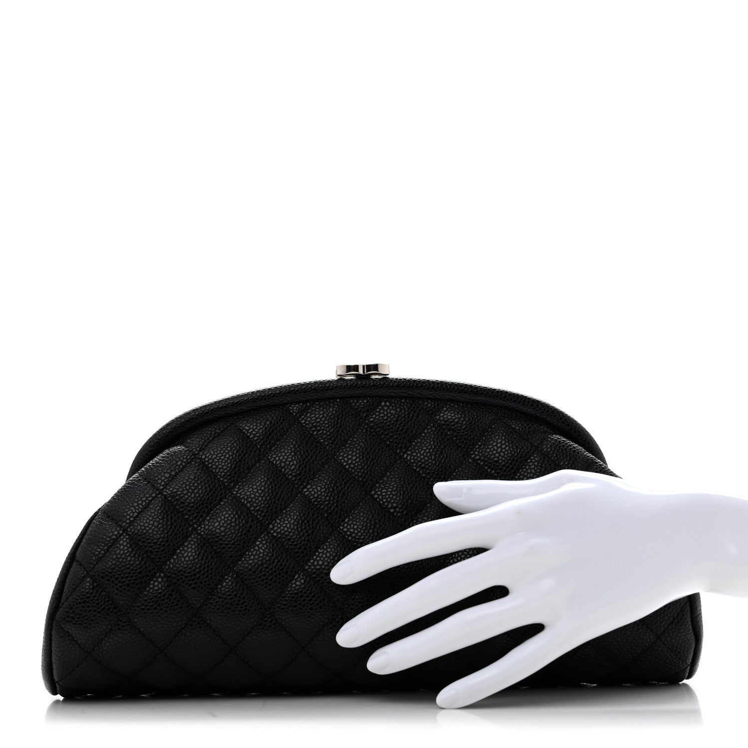 Caviar Quilted Timeless Clutch Black — view 2