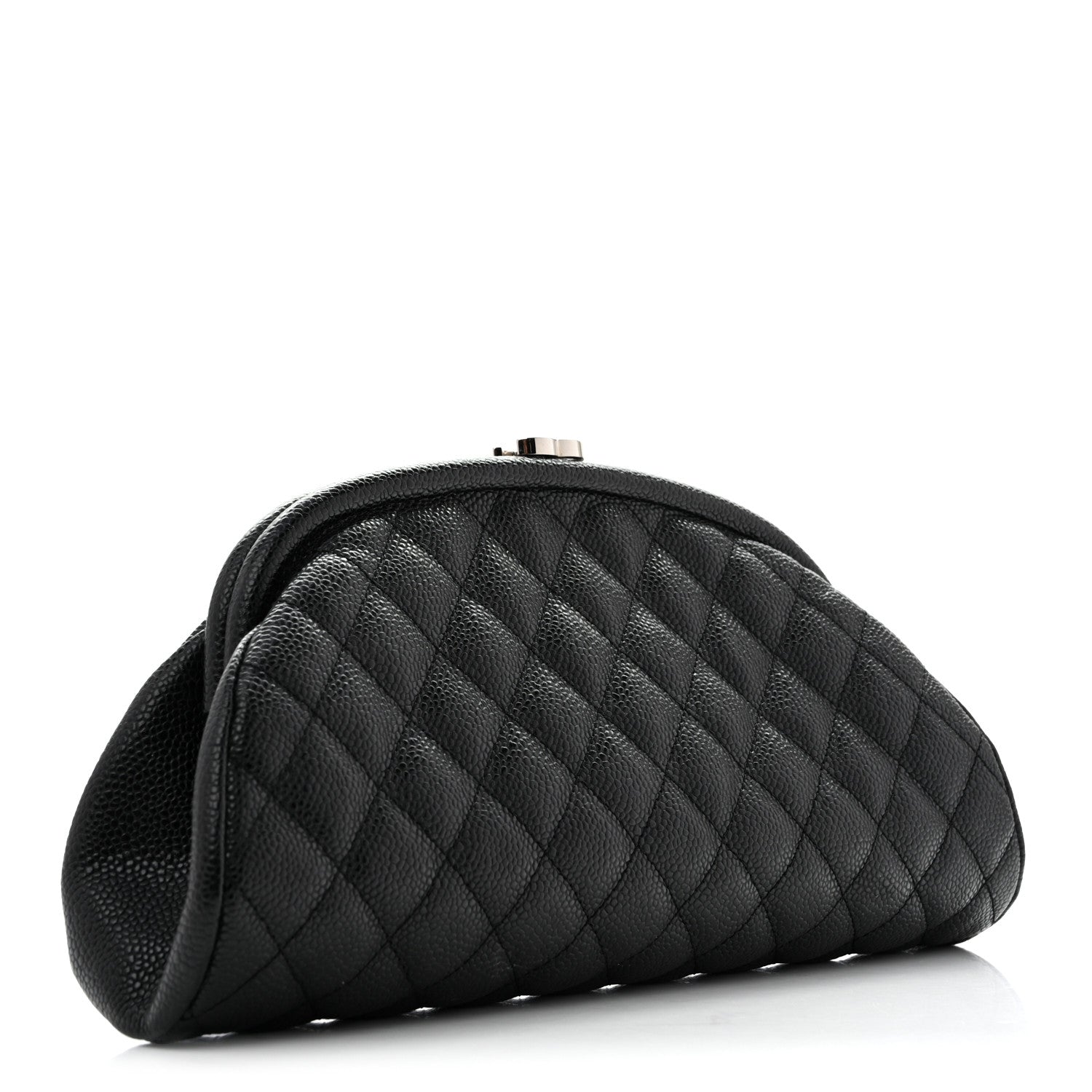 Caviar Quilted Timeless Clutch Black — view 3
