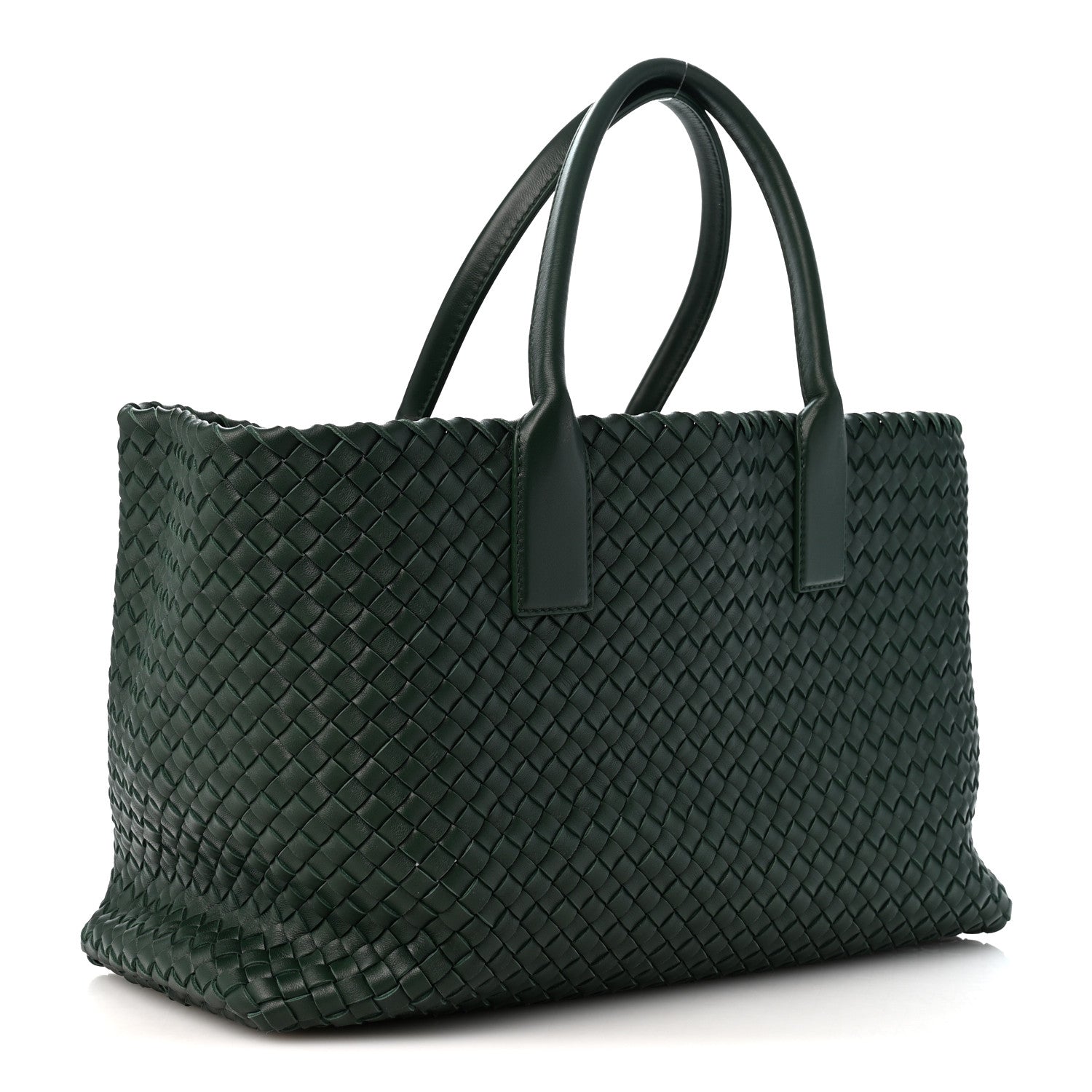 Lambskin Intrecciato Medium Cabat Basil — view 4