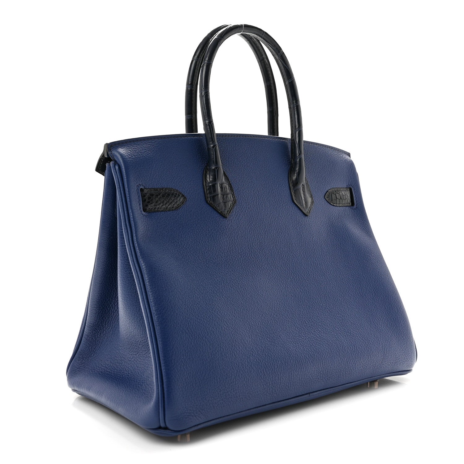 Taurillon Novillo Matte Alligator Birkin Touch 30 Bleu Saphir Bleu Marine — view 3