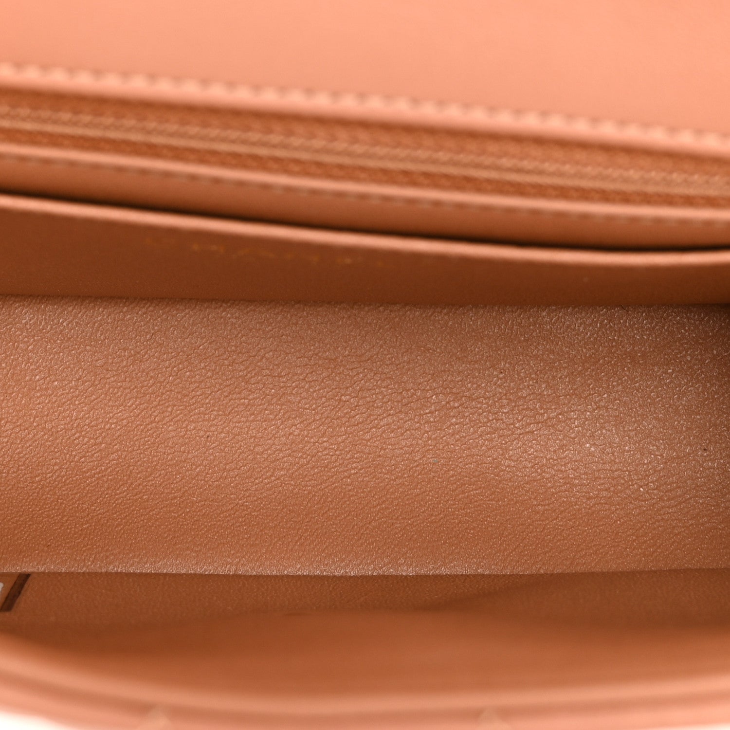 Lambskin Quilted Mini Rectangular Flap Brown — view 5