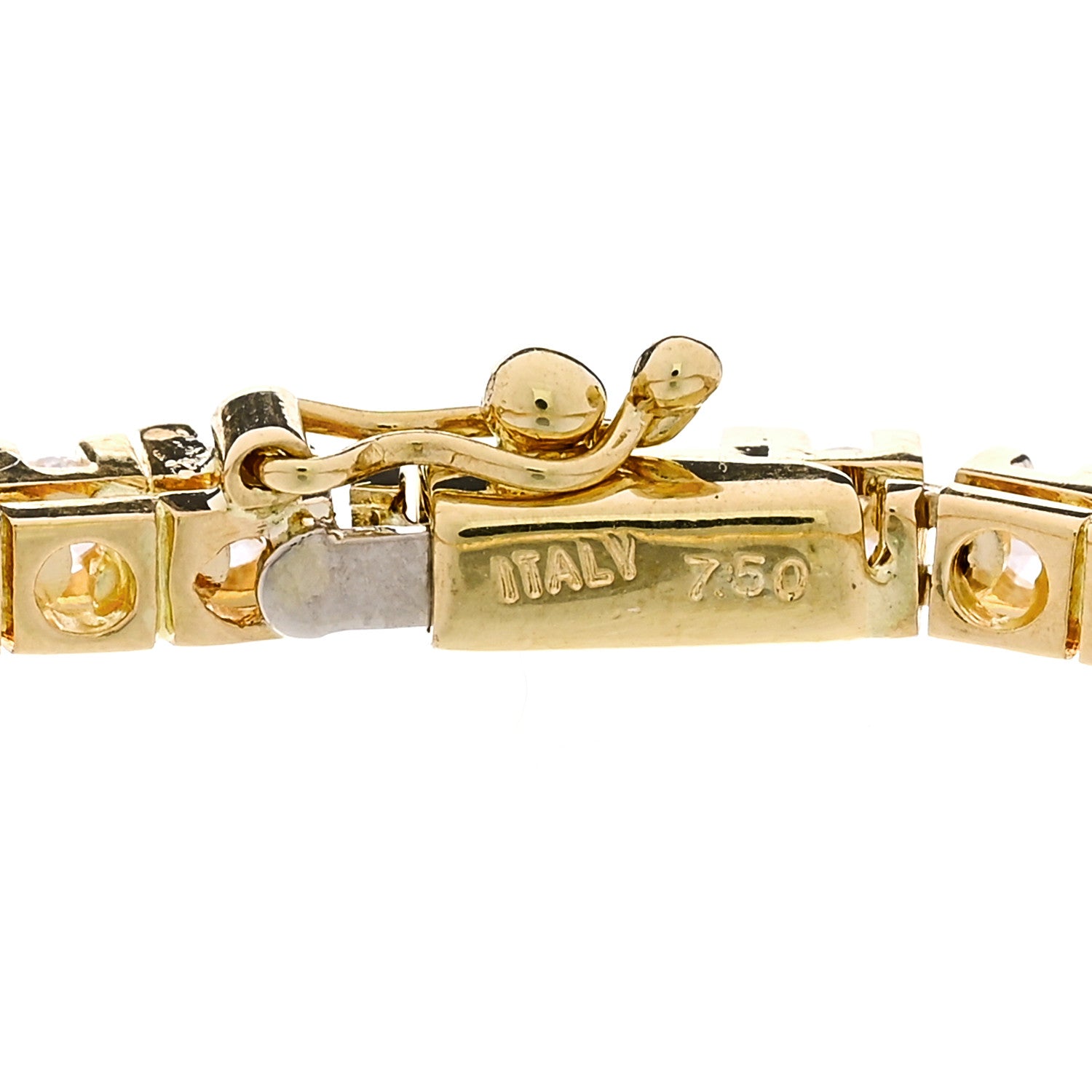 18K Yellow Gold Diamond 2.70ctw Tennis Bracelet — view 3