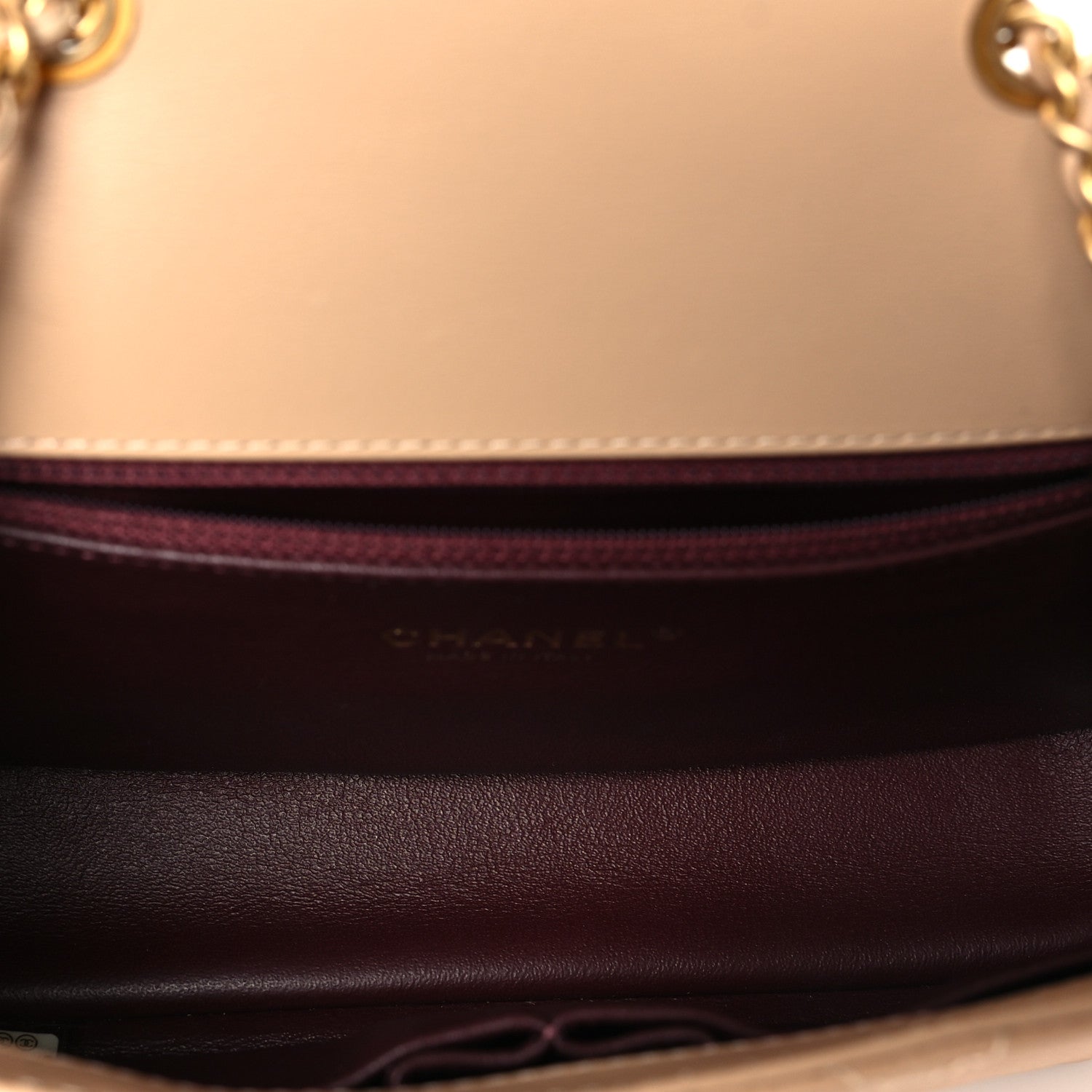 Caviar Quilted Small CC Filigree Flap Beige — view 5