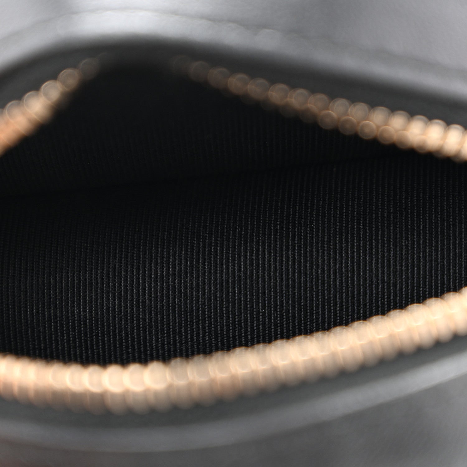 Lambskin Quilted Chain Round Mini Clutch Black — view 5